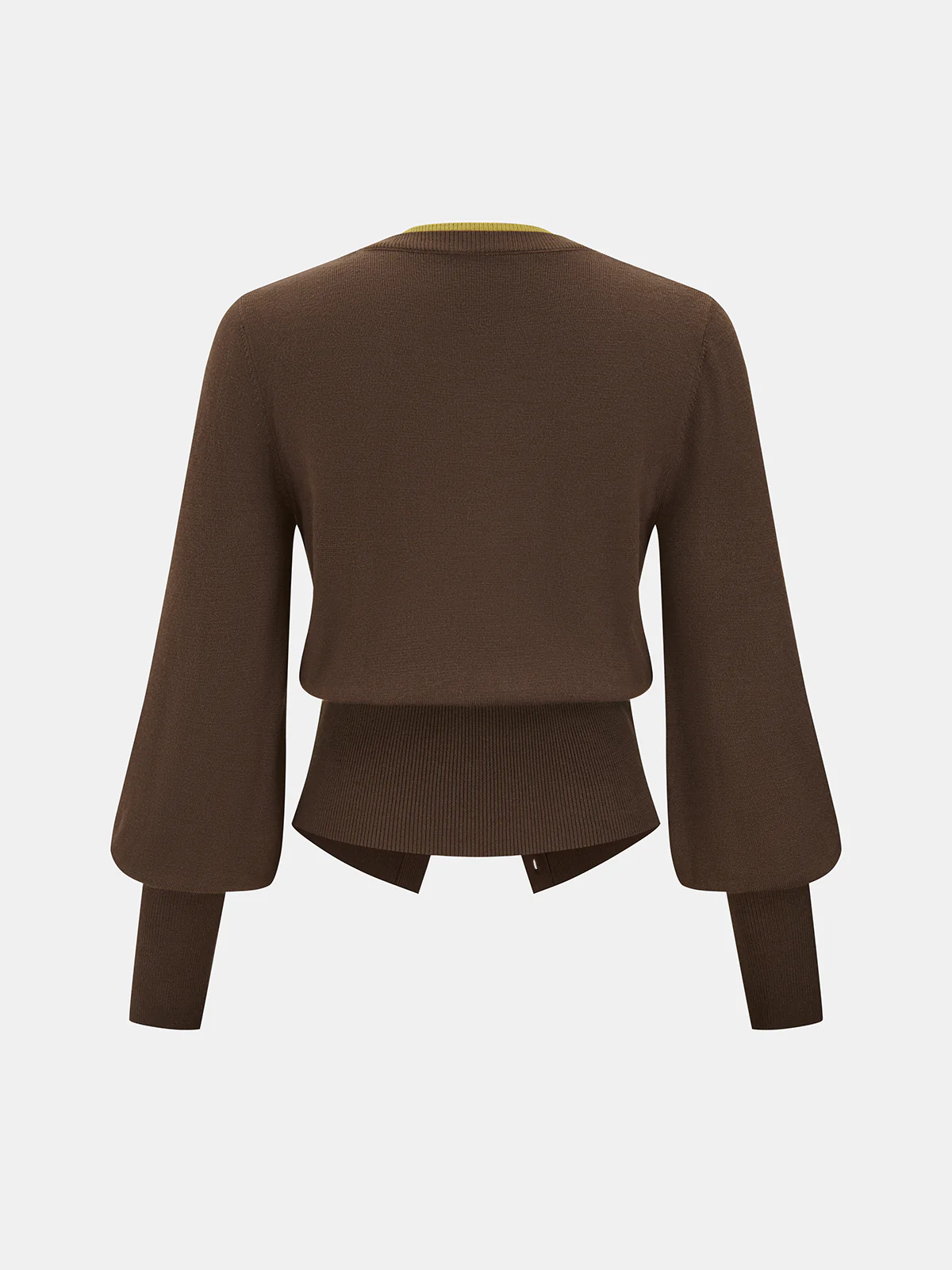2 in 1 Layered Puff-Sleeve Cardigan - Image 2