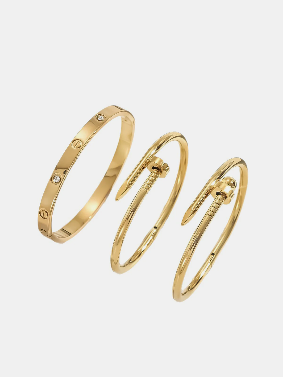 3pcs Screw & Nail Statement Bracelet - Image 2