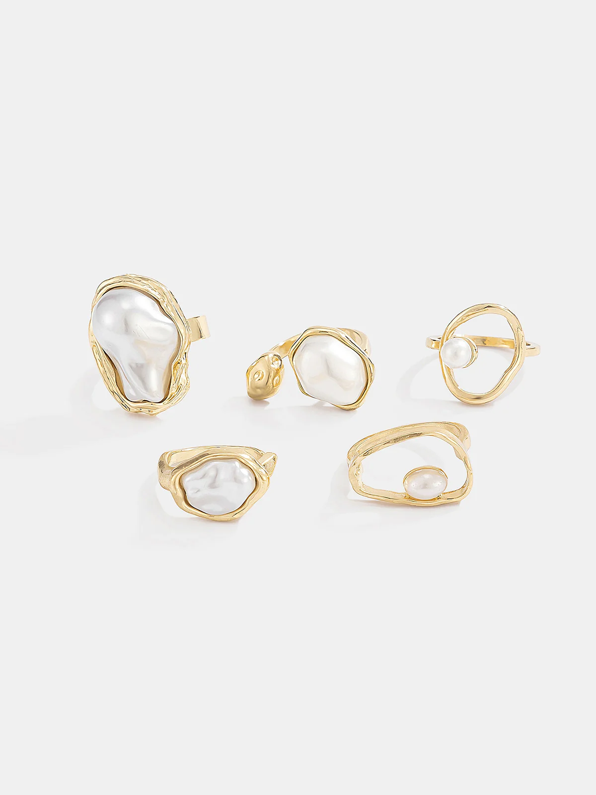 5pcs Baroque Pearl Statement Ring - Image 2