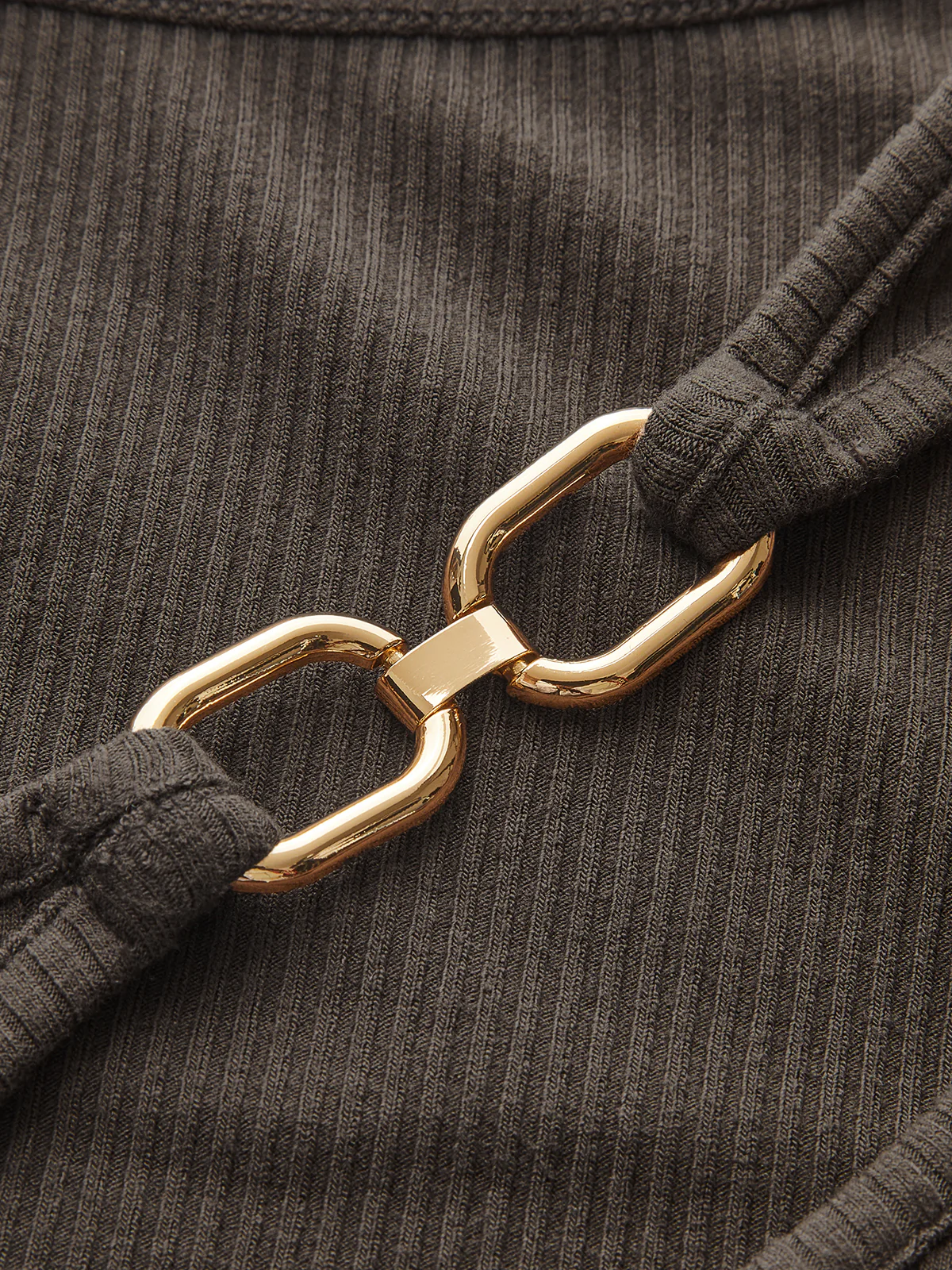 Asymmetric Cut-Out Ribbed Long-Sleeve Top - Image 4