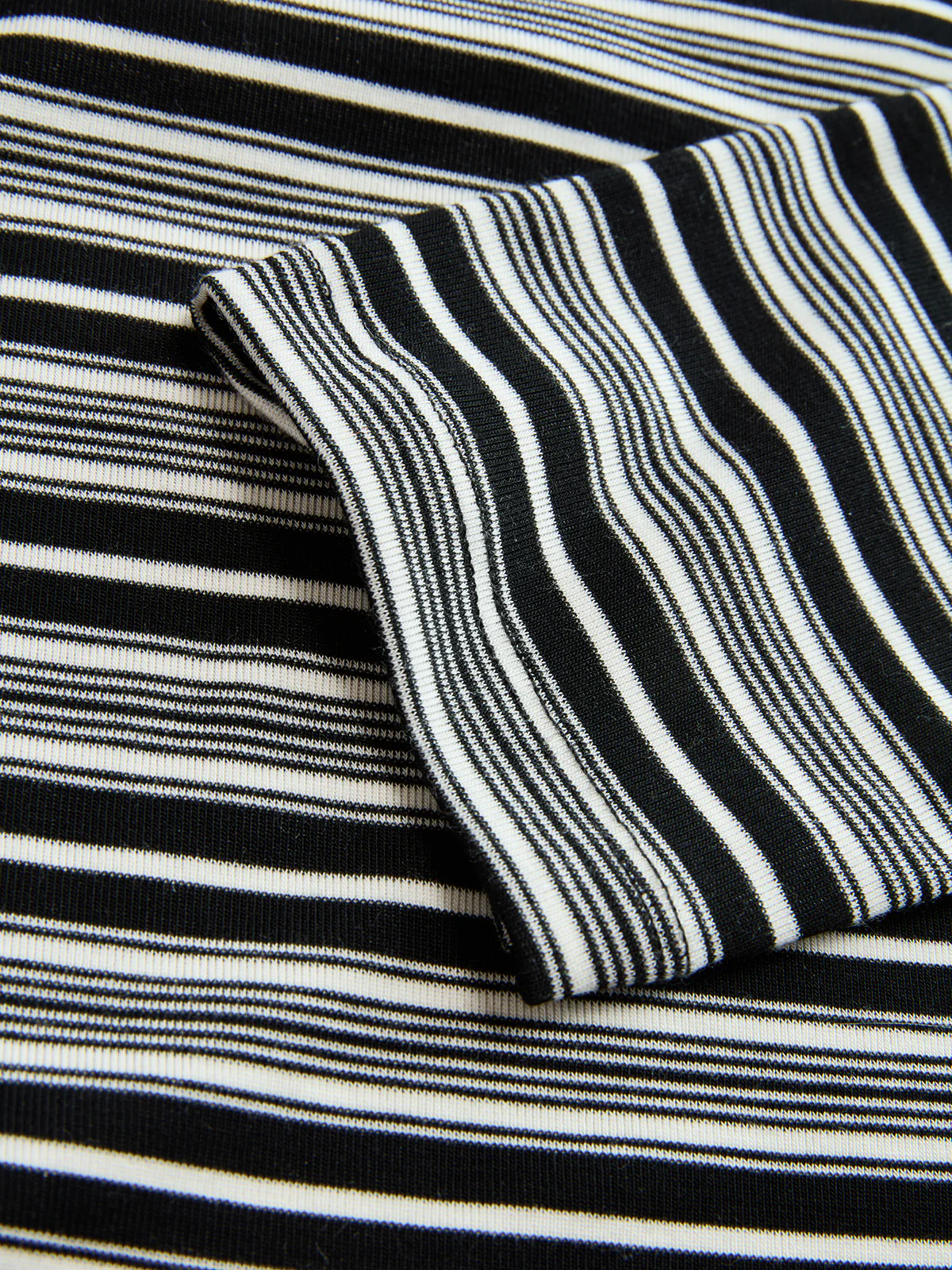 Asymmetric Striped Top with Off-Shoulder Design - Image 4