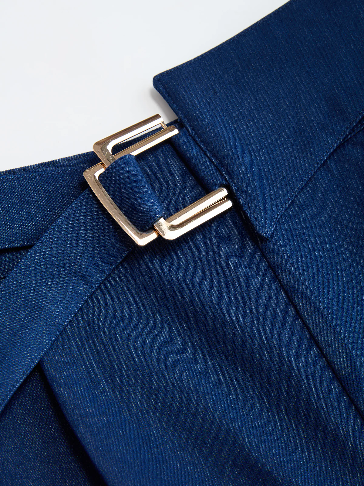 Asymmetrical Buckle-Belt Straight-Leg Pants - Image 4