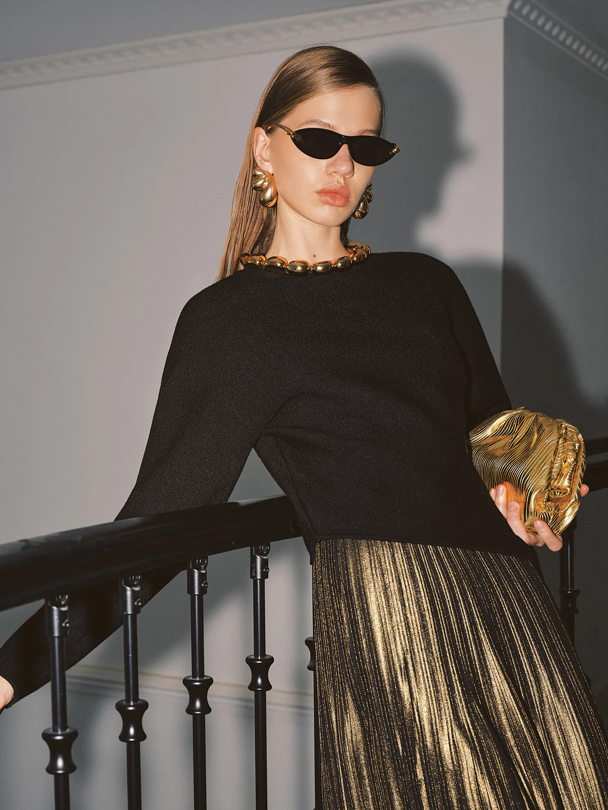 Ball Detail Neckline Long-Sleeve Sweater - Image 4