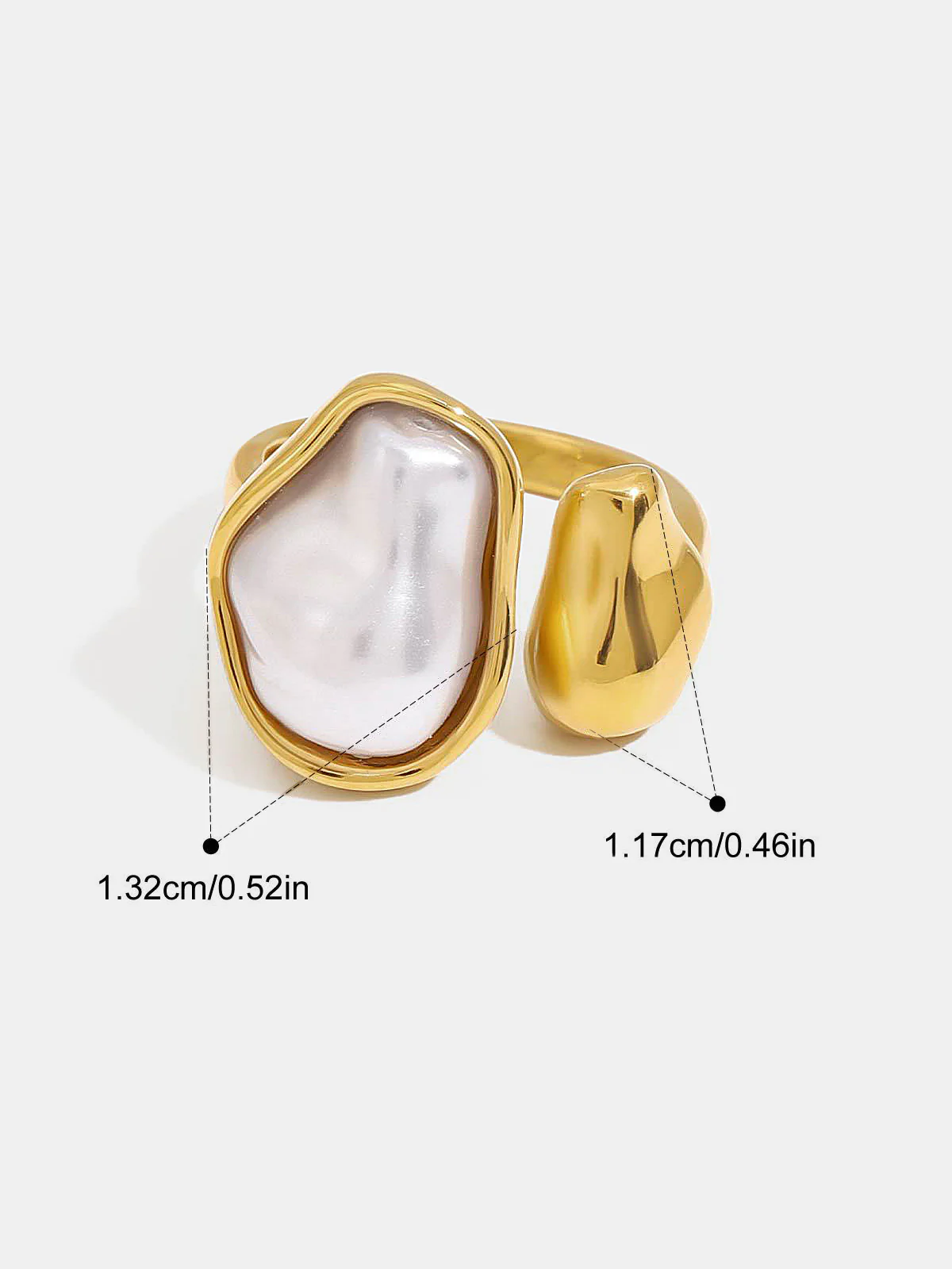 Baroque Pearl Statement Ring - Image 3