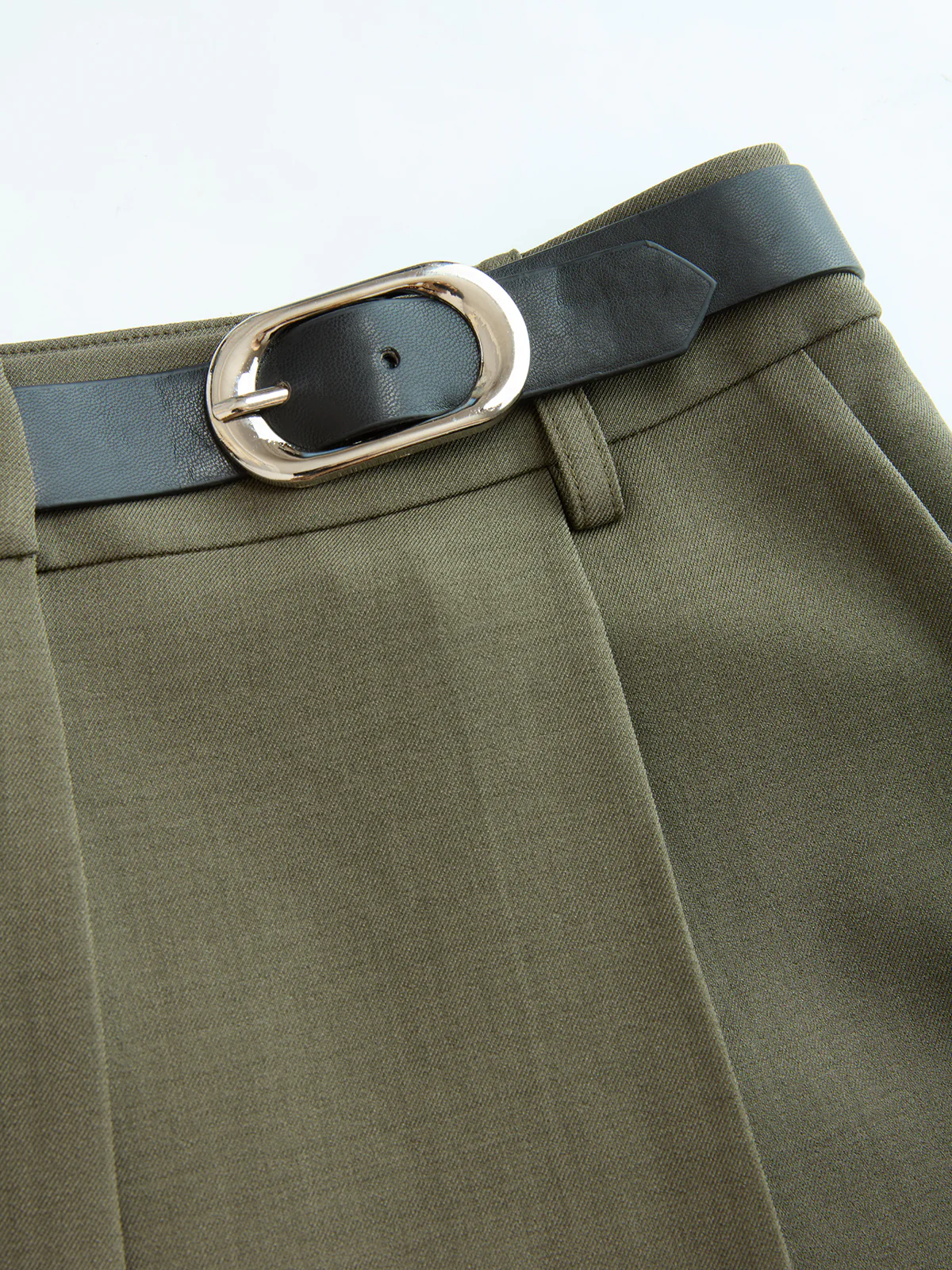 Belt-Accent Wide-Leg Pants - Image 4