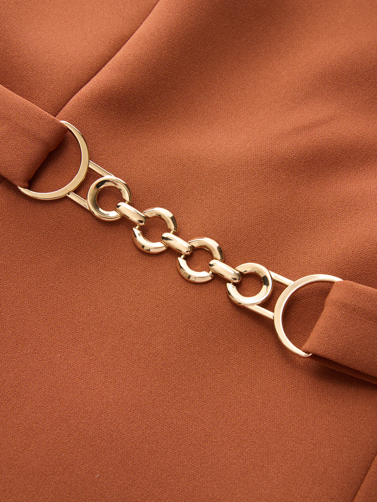 Belted Asymmetric Neckline Sleeveless Mini Dress - Image 4
