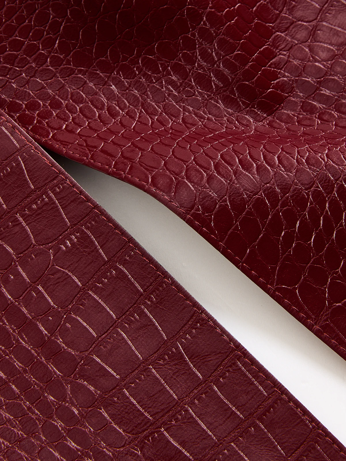 Belted Crocodile-Embossed Blazer - Image 10