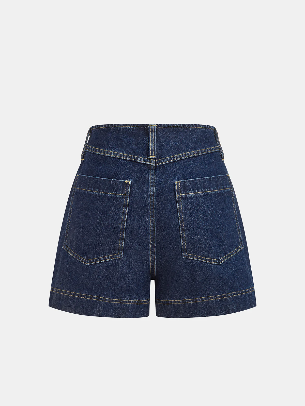 Belted Denim Sleeveless Vest & Shorts Set - Image 6