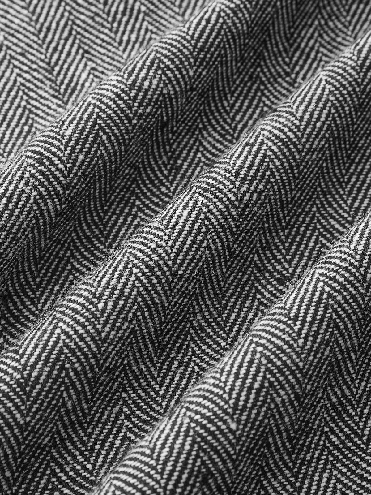Belted Herringbone Wide-Leg Pants - Image 3