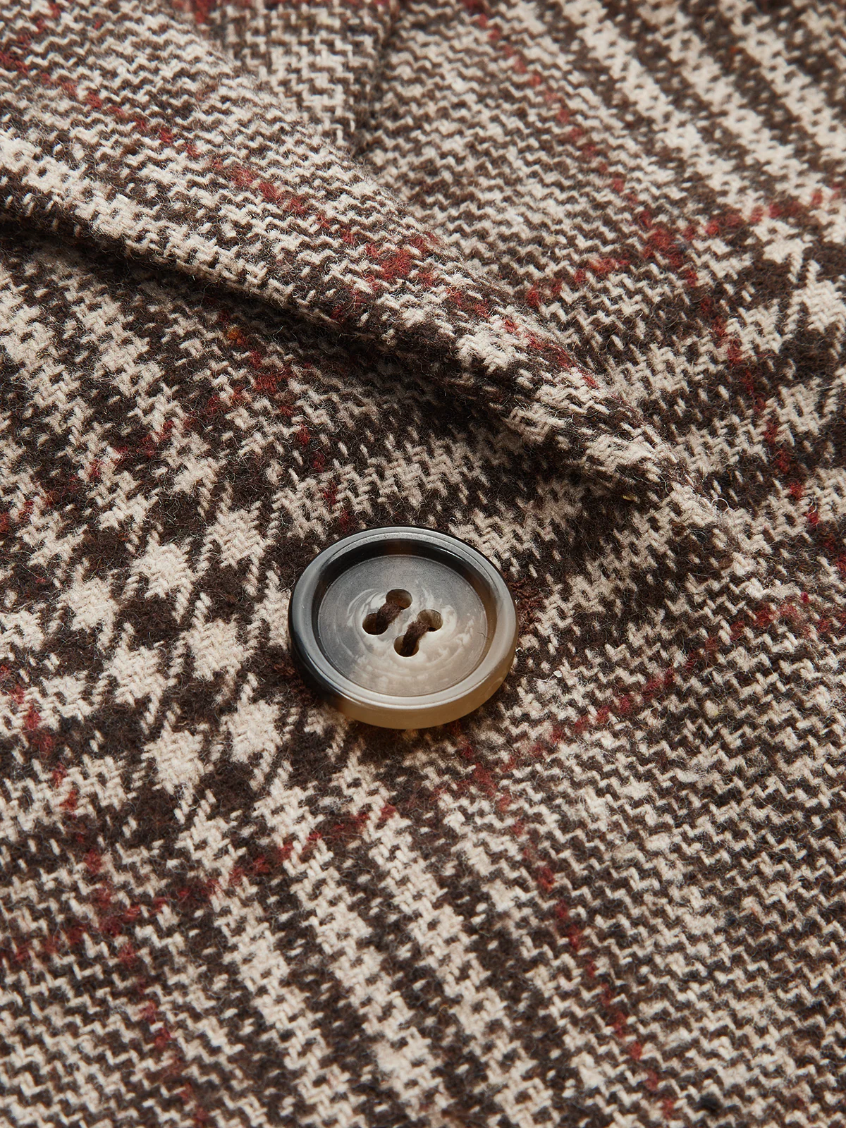 Belted Plaid Tweed Blazer - Image 4