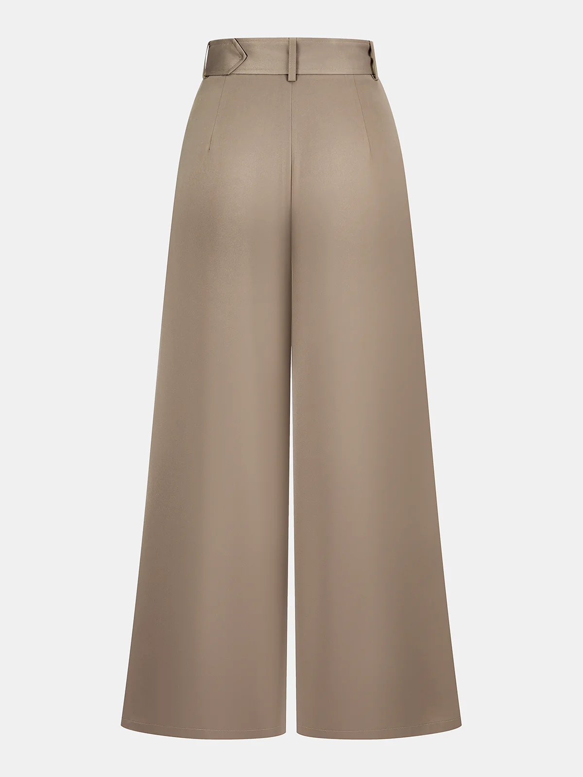 Belted Satin Pleated Wide-Leg Pants - Image 2