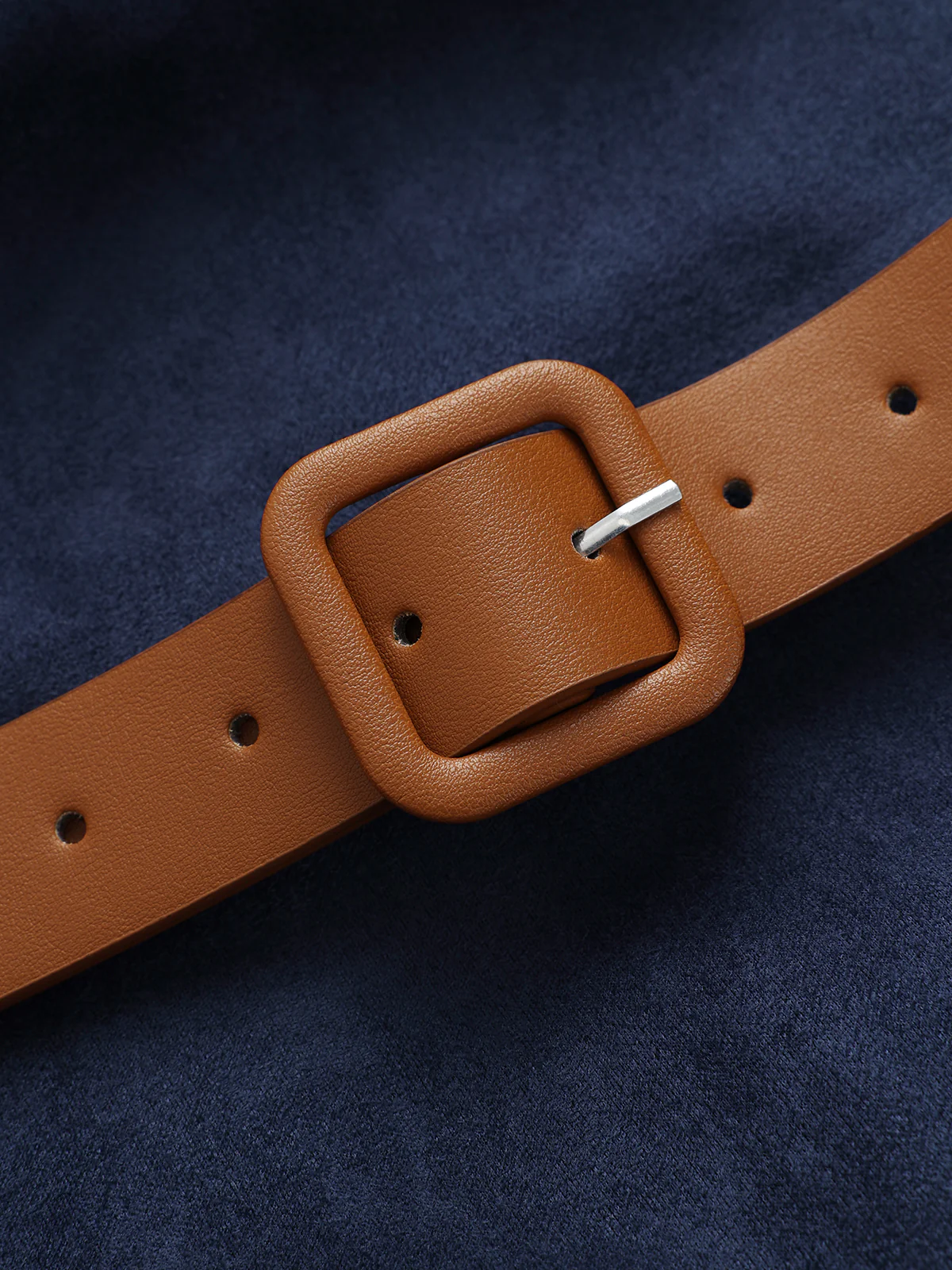 Belted Suede Effect Shirt Dress - Image 4