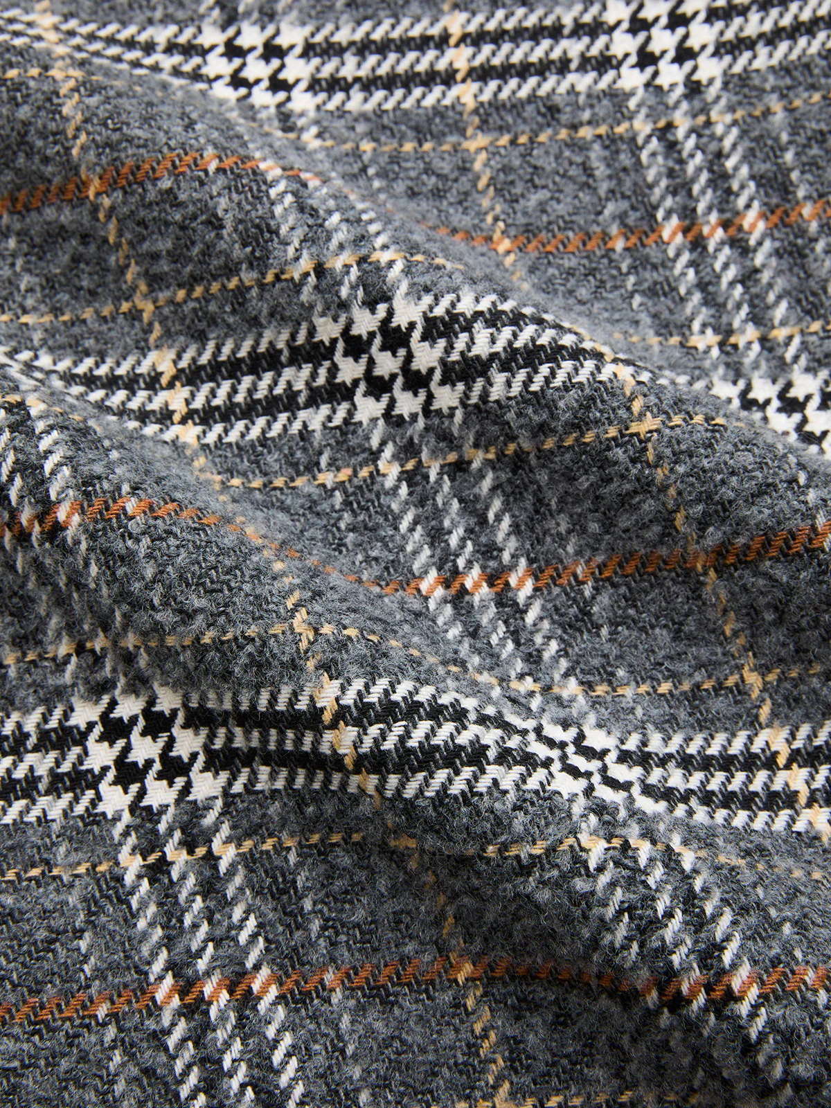 Belted Tweed Plaid Midi Skirt - Image 11