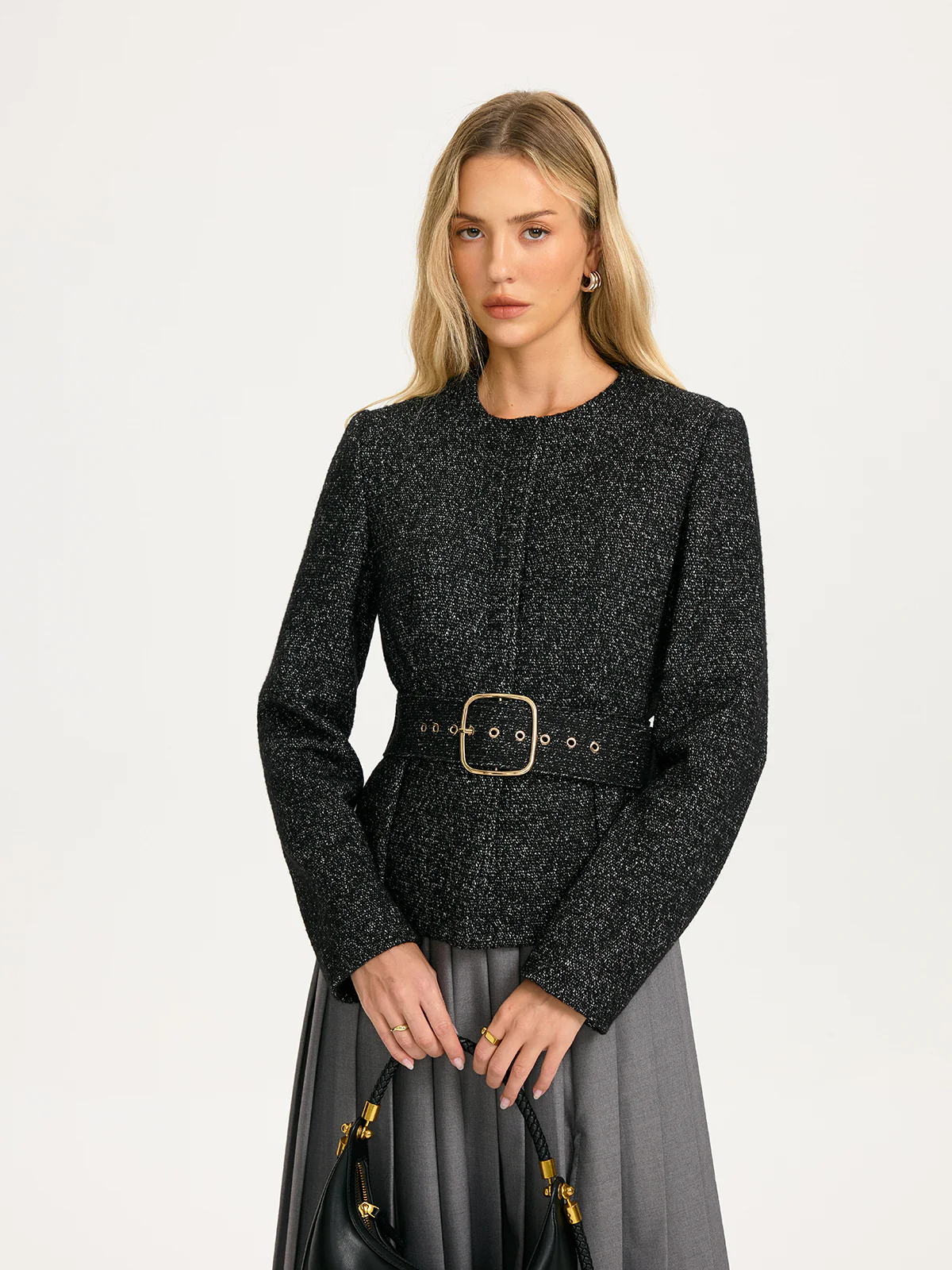 Belted Wool-Blend Blazer - Image 3