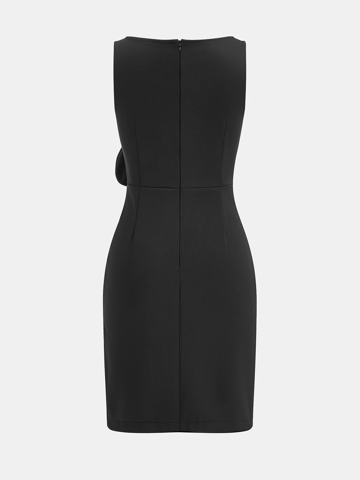 Bow-Accented Sleeveless Sheath Dress - Image 2