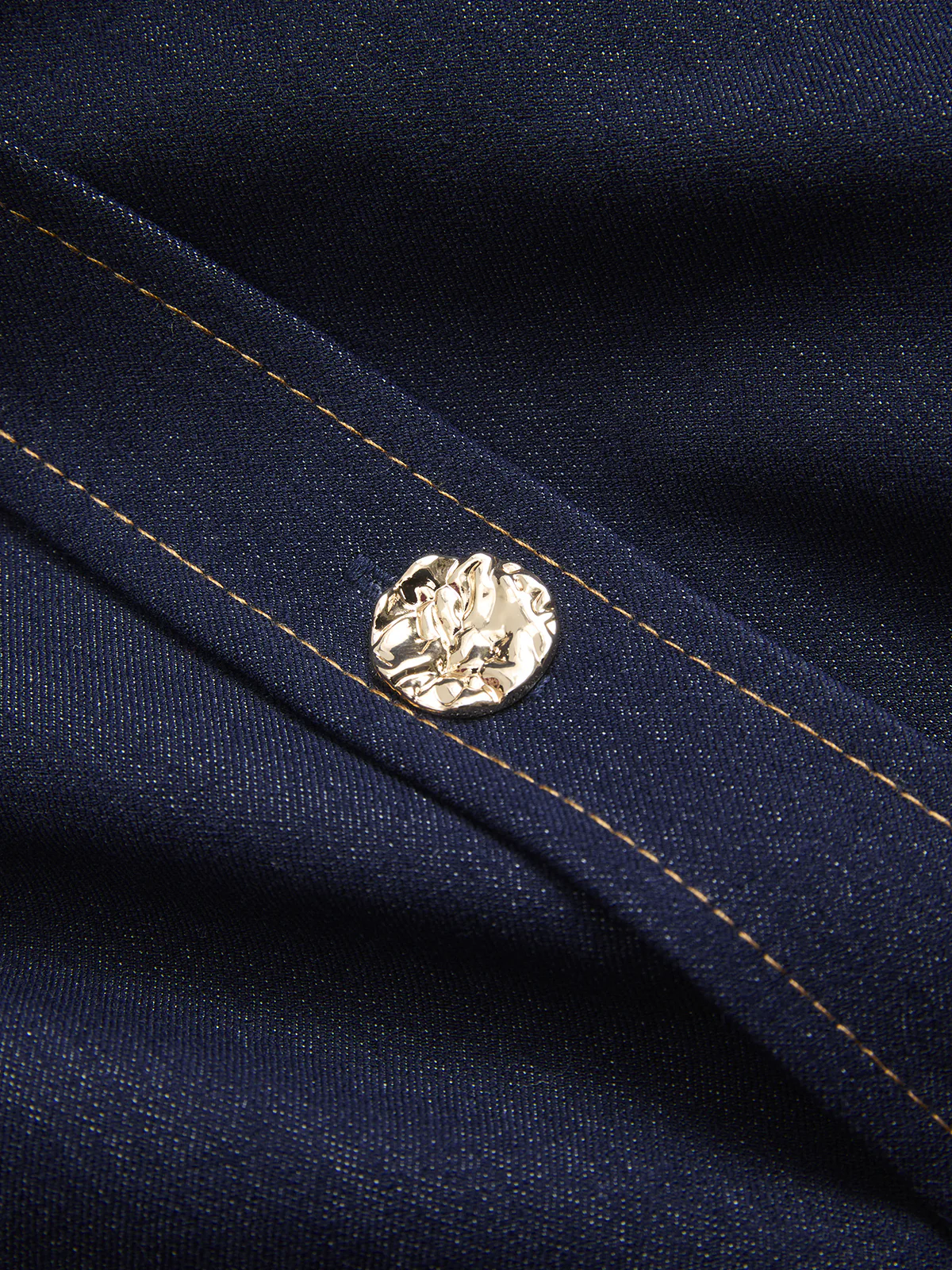 Bow Neck Denim Shirt - Image 4