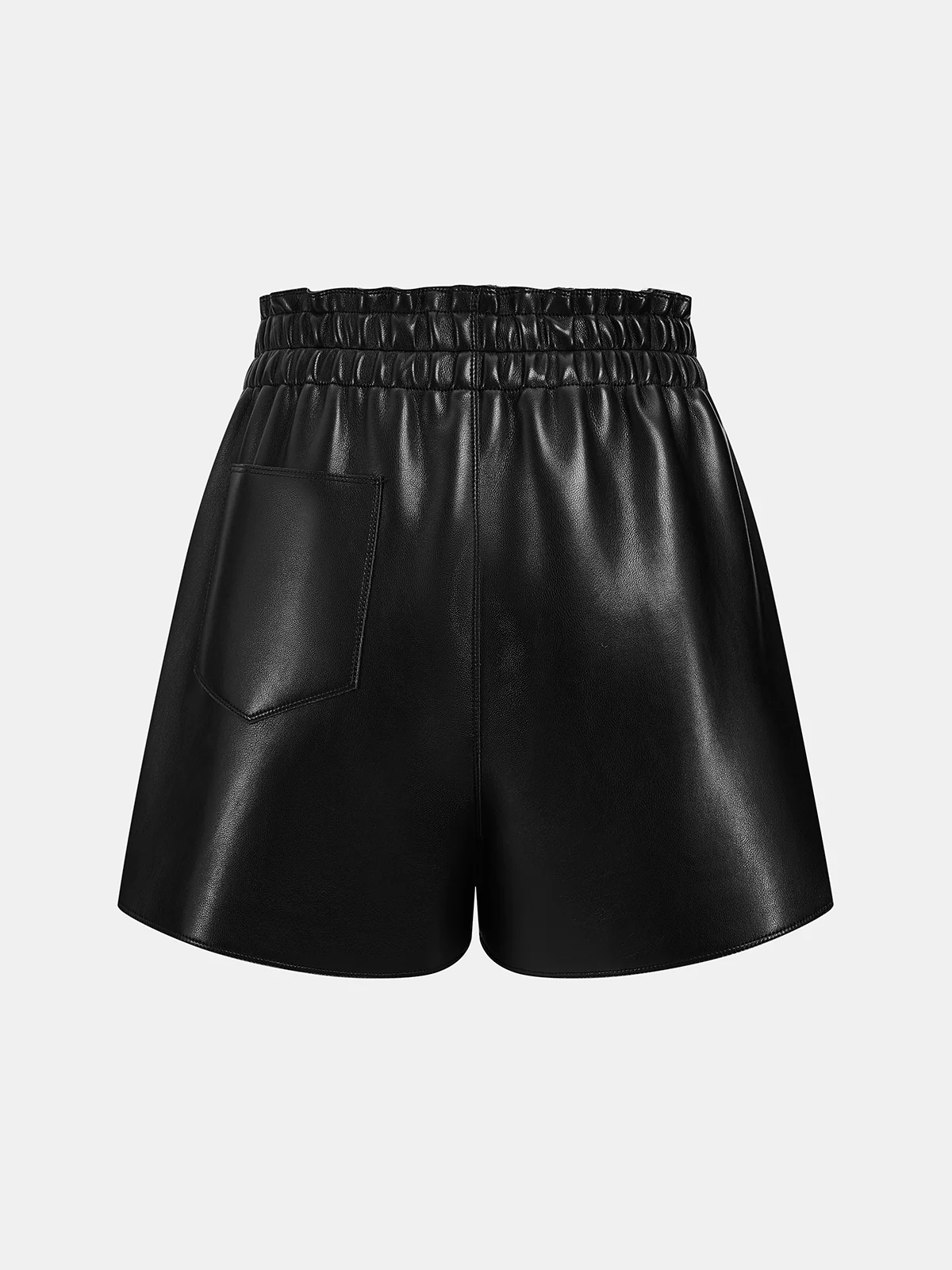 Button-Front Faux Leather Skort - Image 2
