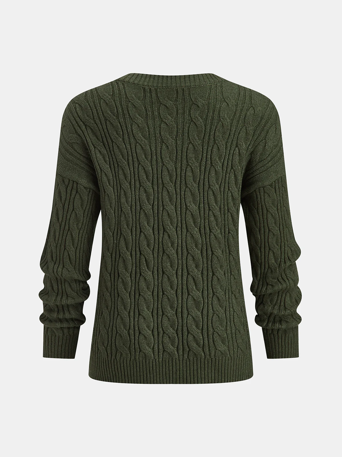 Cable Knit Sweater & Wide-Leg Pant Set - Image 3