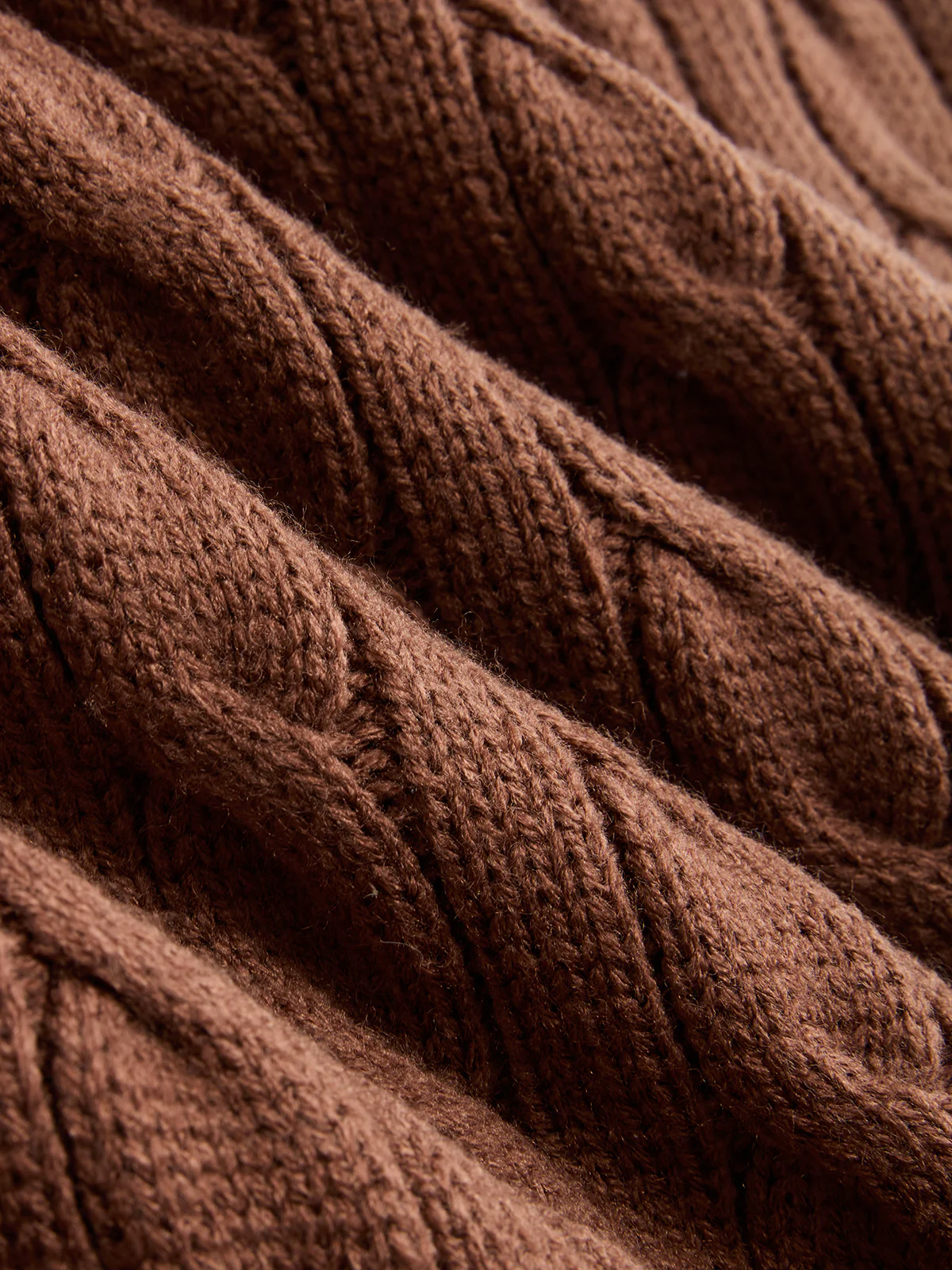 Cable-Knit V-Neck Maxi Sweater Dress - Image 3