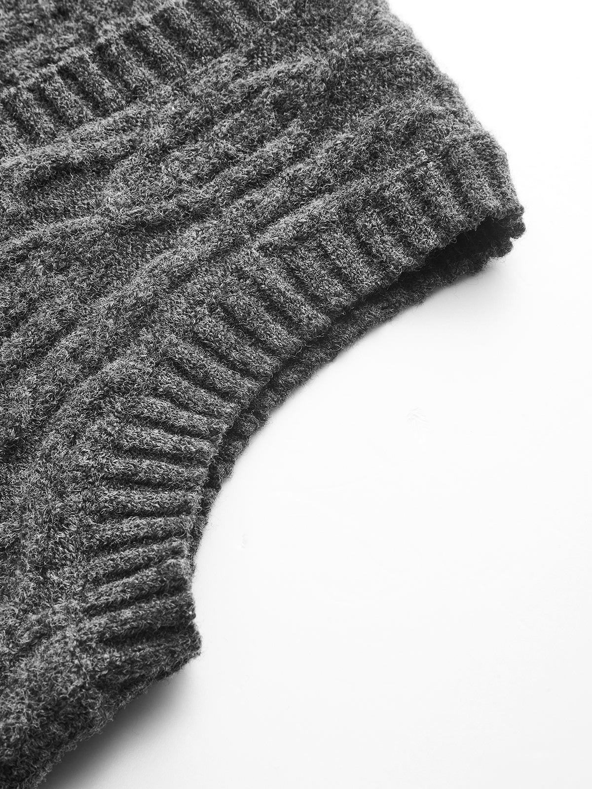 Cable-Knit V-Neck Sweater Vest - Image 4