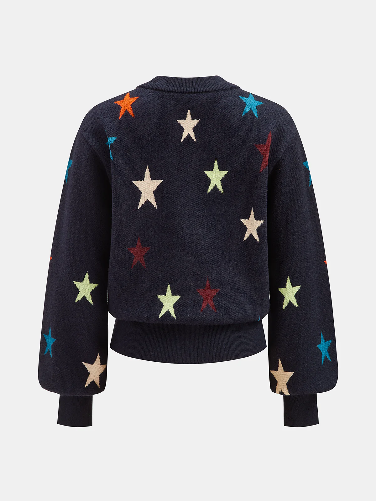 Cashmere-Blend Star-Print V-Neck Cardigan - Image 2