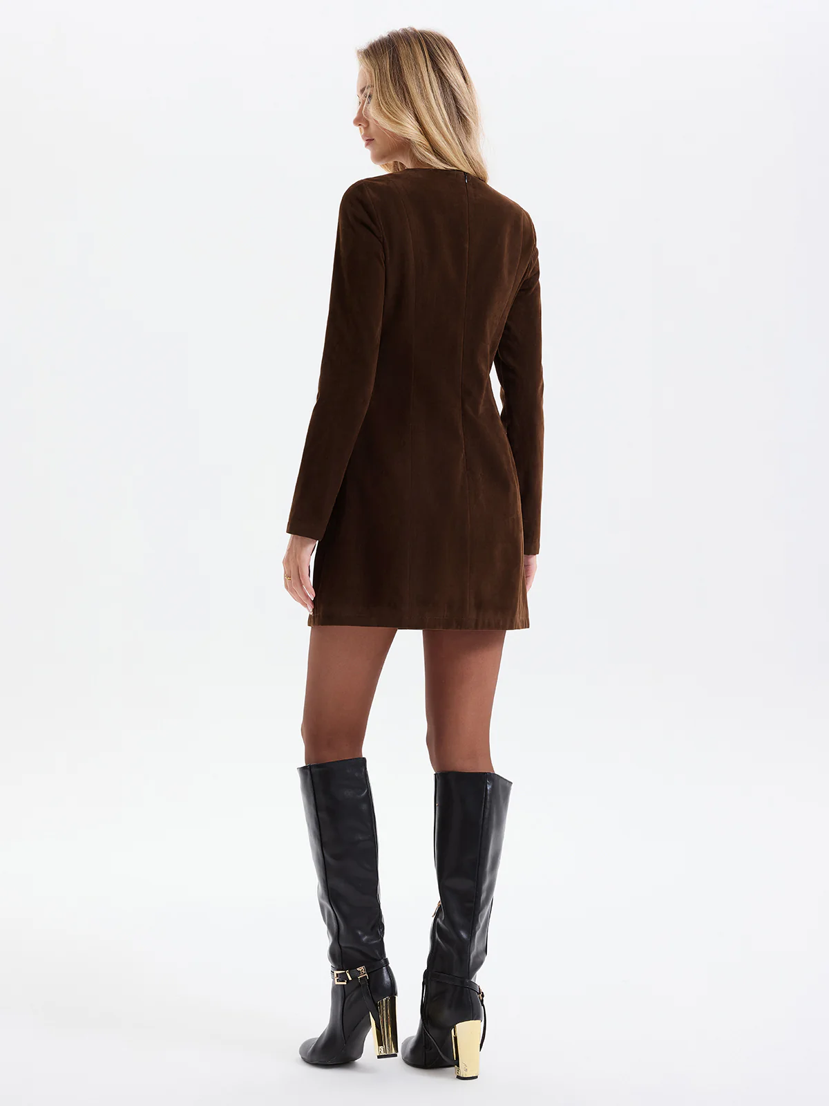 Chain Detail Long Sleeve Mini Dress - Image 6