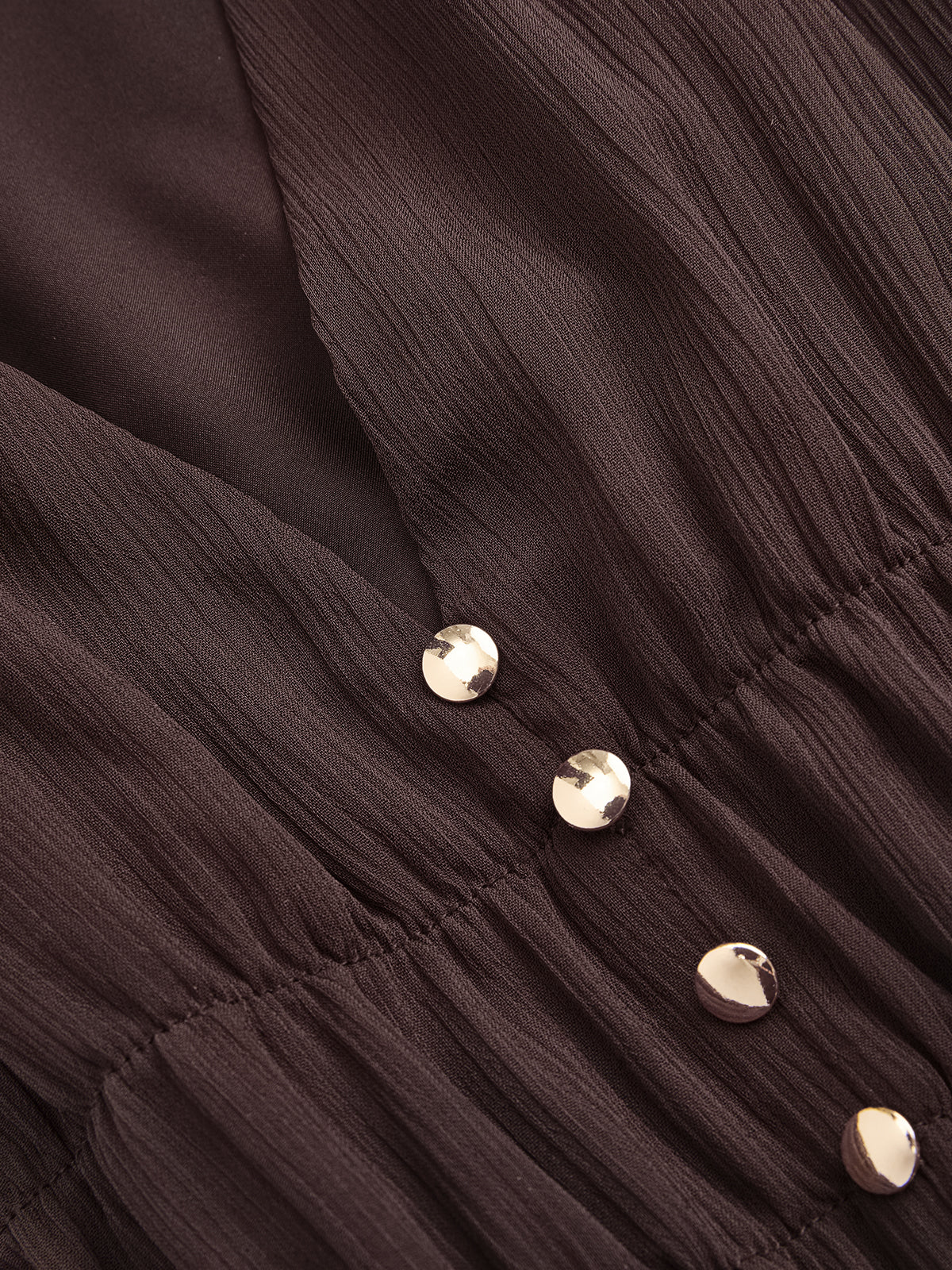 Chiffon V-Neck Puff-Sleeve Maxi Dress - Image 5
