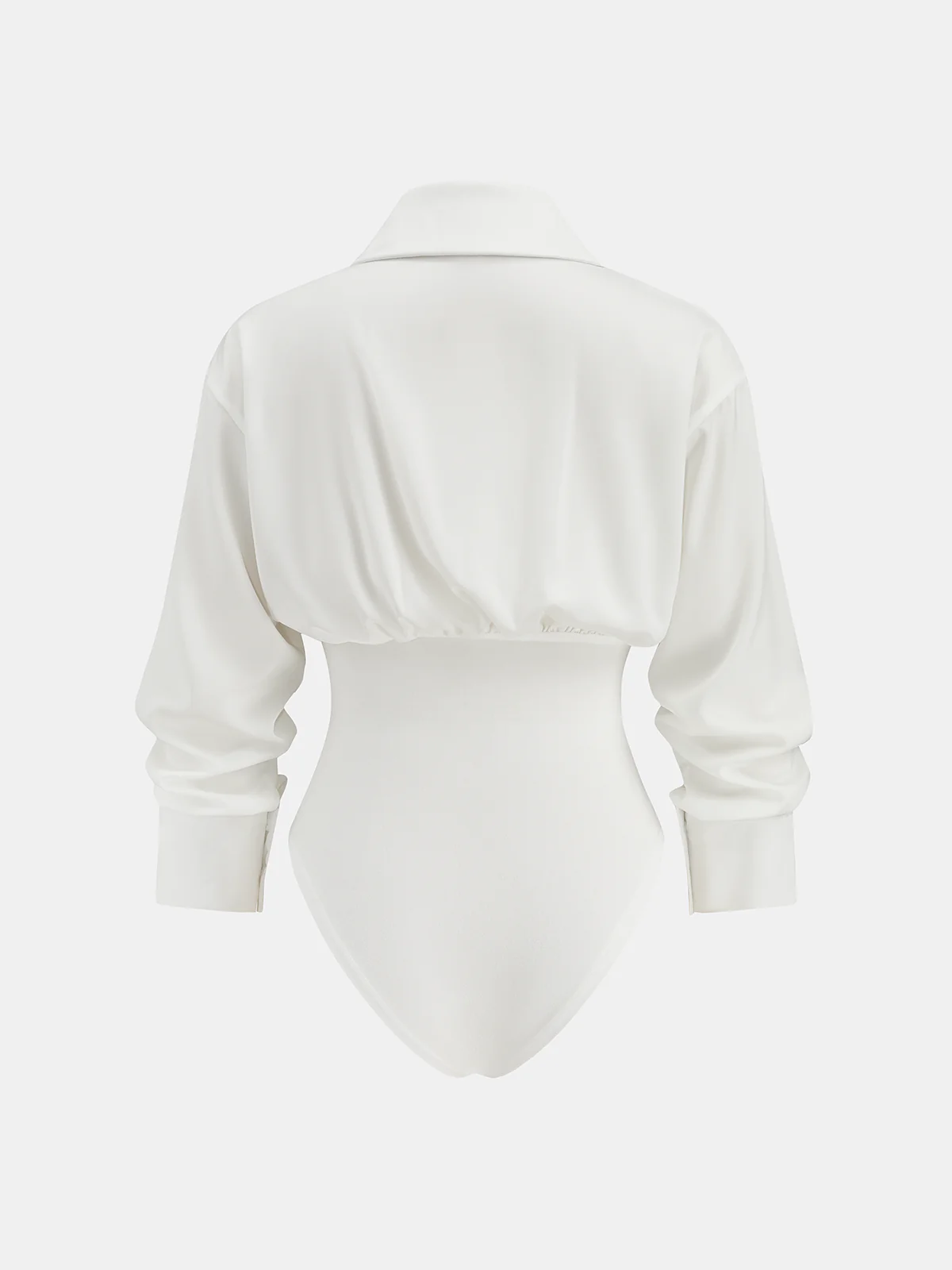 Cinched Waist Shirt Bodysuit - Image 2