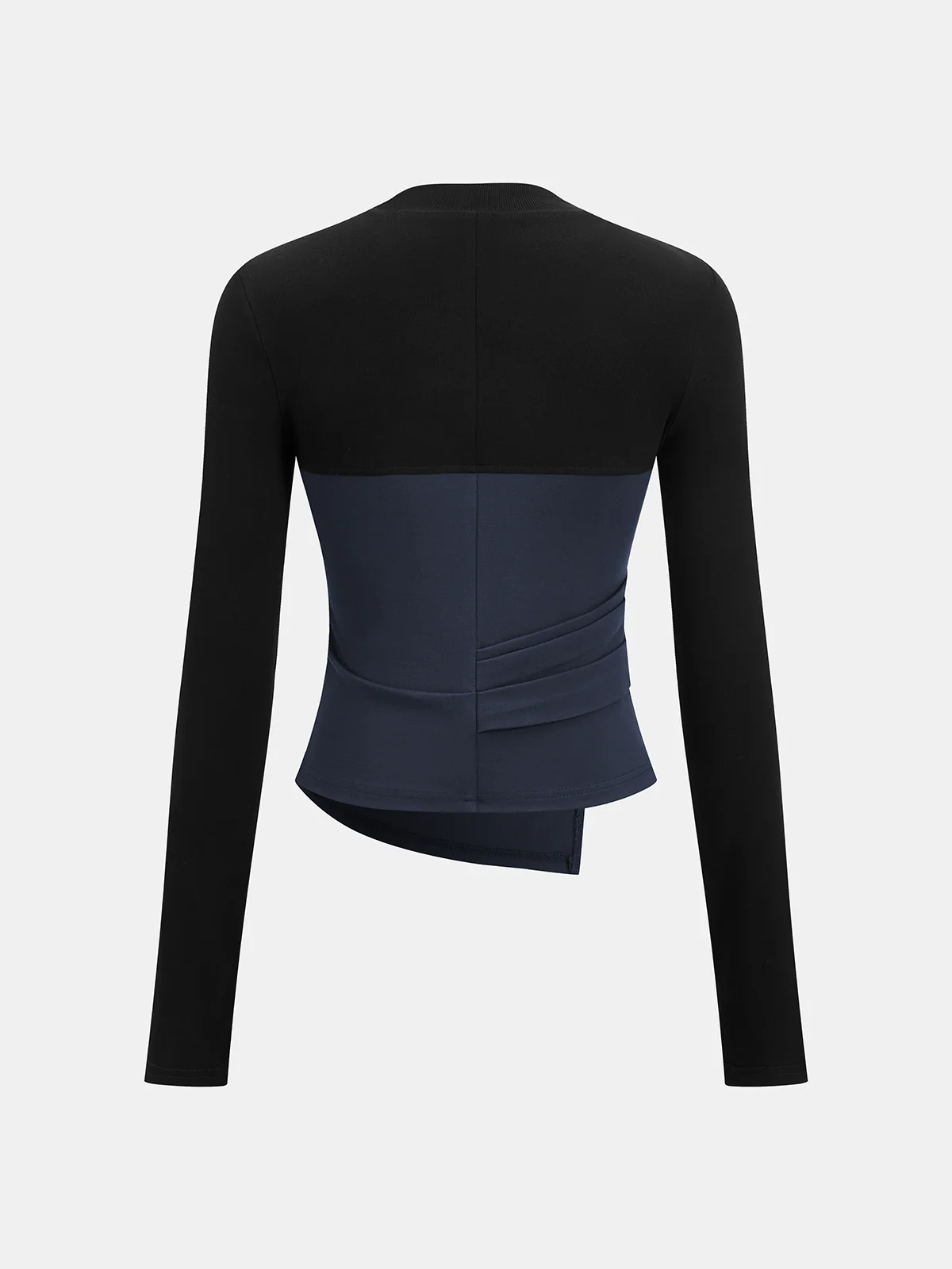Color-Block Ruched Long-Sleeve Top - Image 2