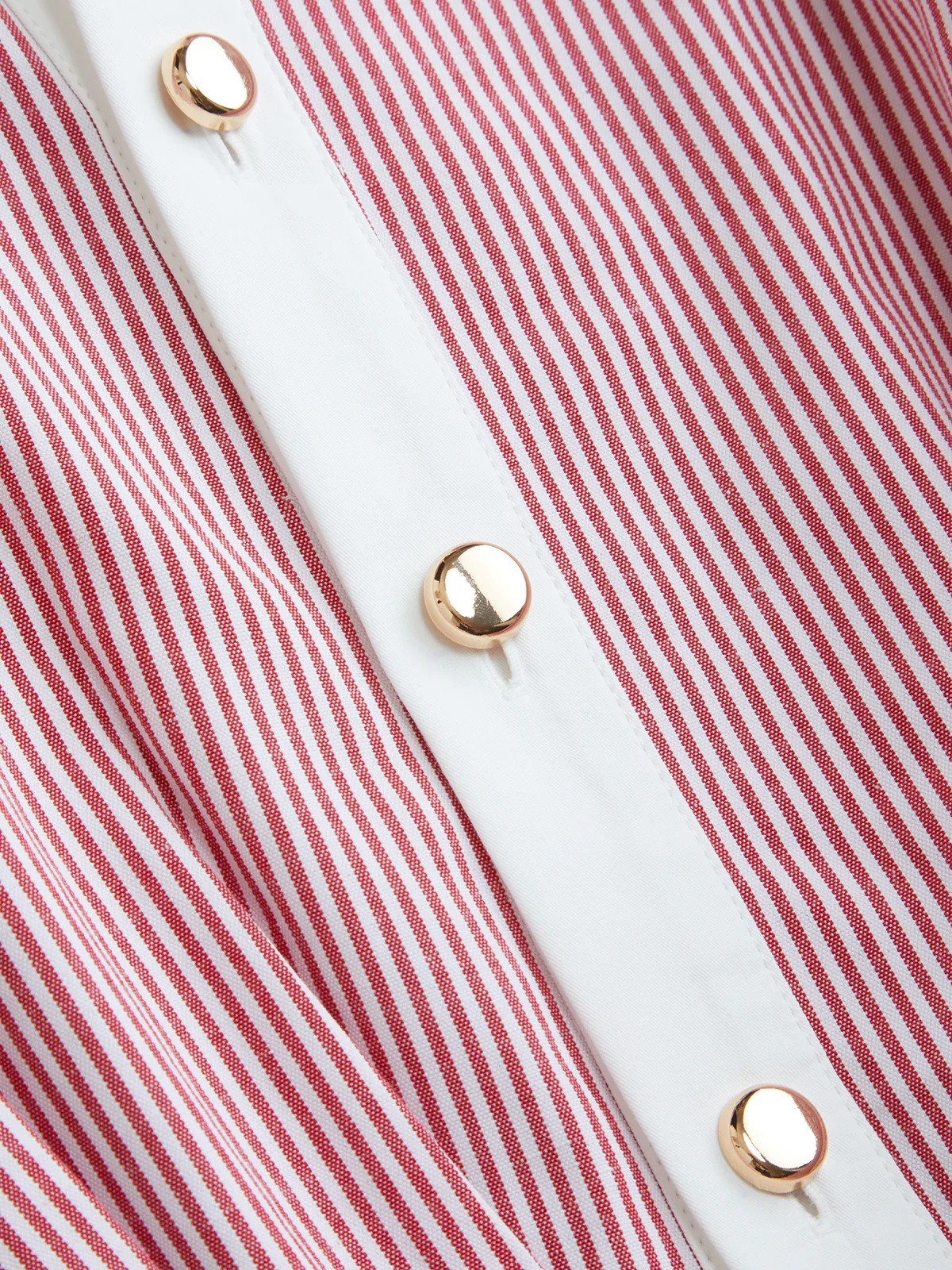 Color-Block Striped Tie-Waist Shirt - Image 4