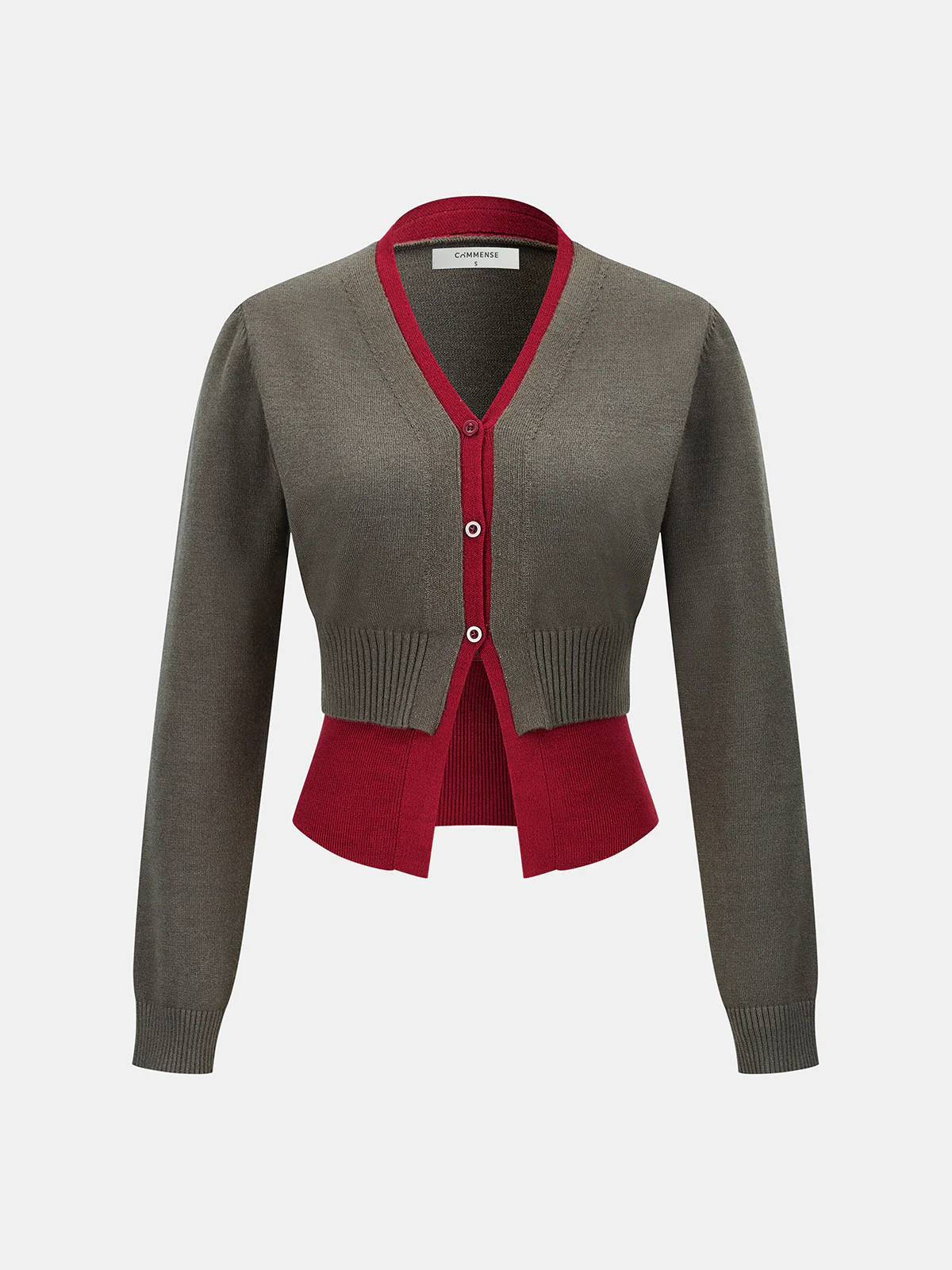 Color-Block V-Neck Sweater