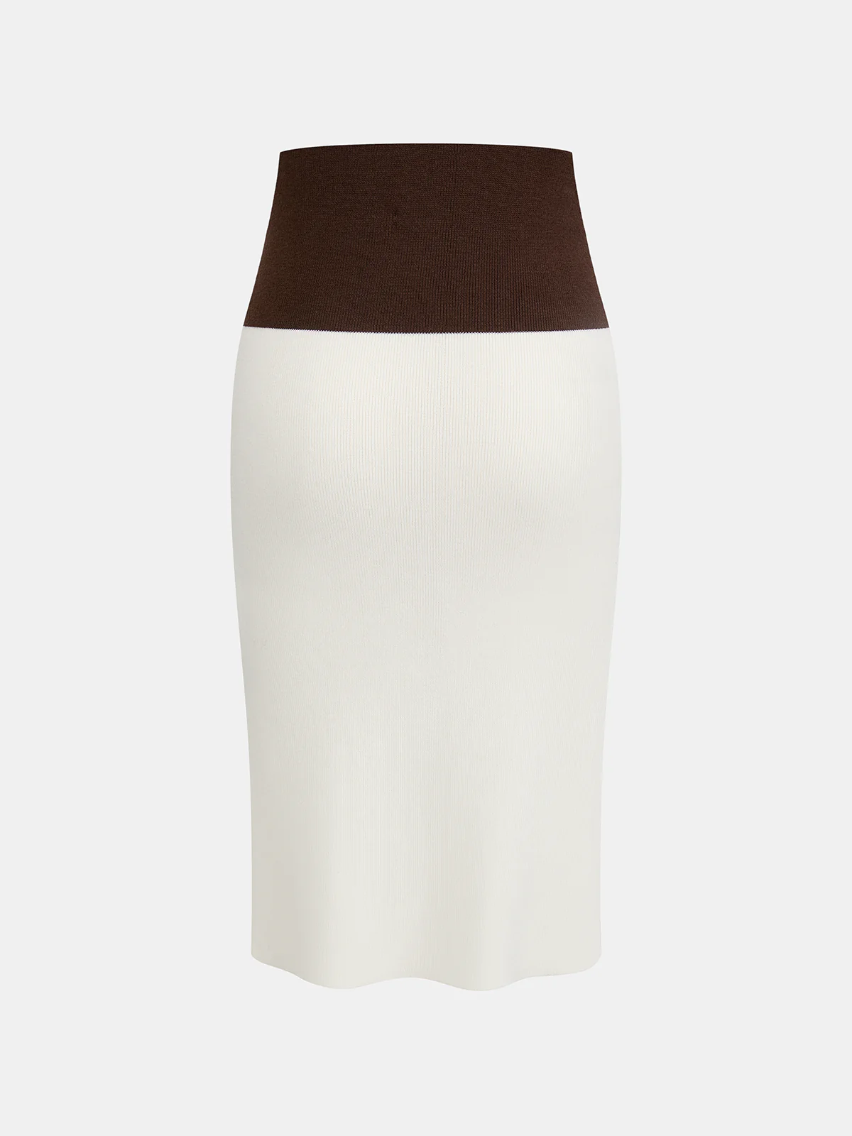 Color-Block Wool-Blend Knit Pencil Skirt - Image 2