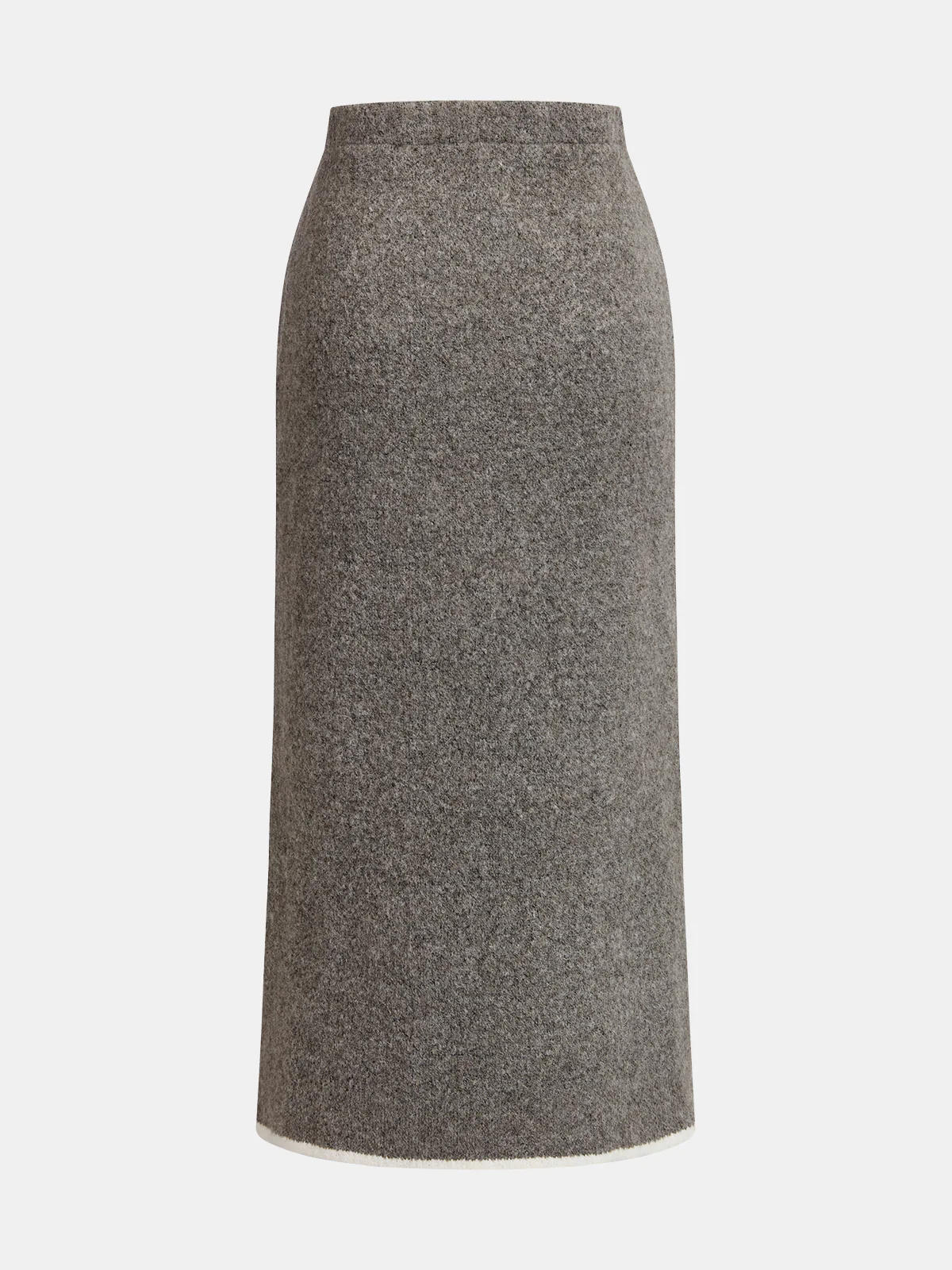 Contrast Trim Midi Knit Skirt - Image 2