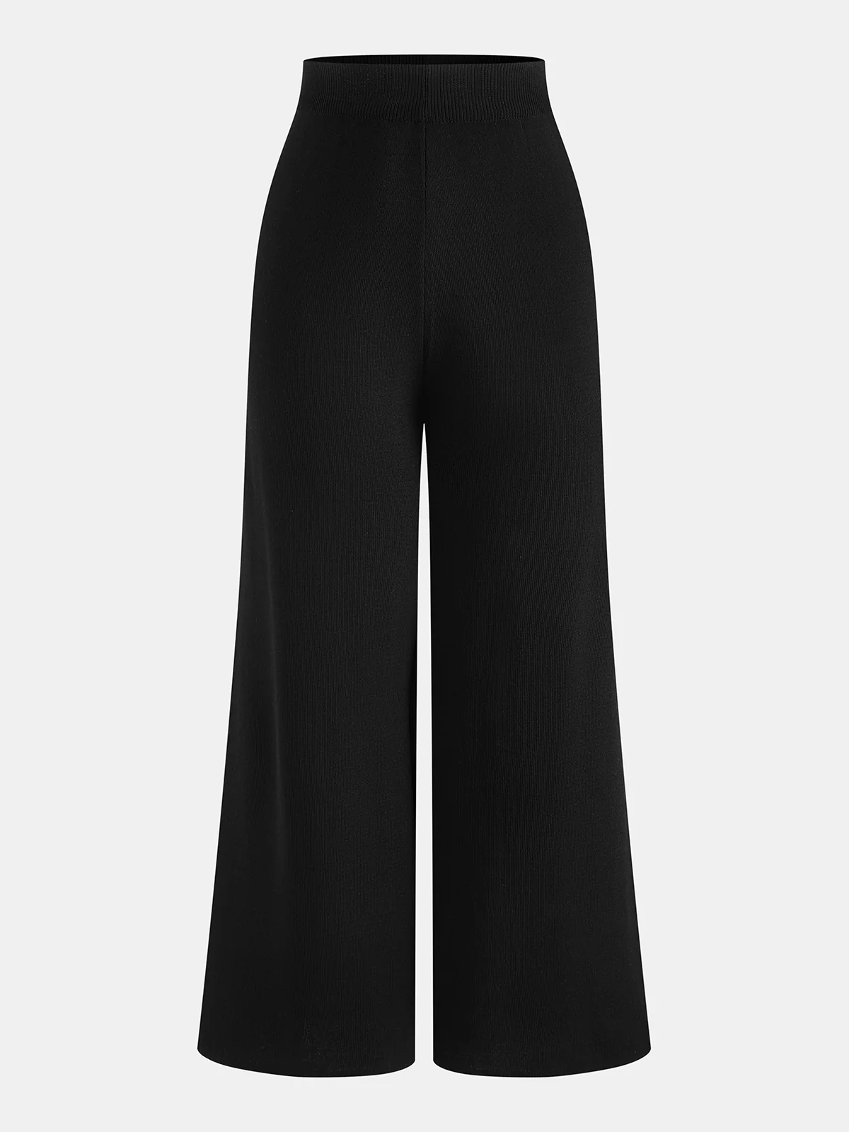 Contrast Trim Twisted Top & Wide-Leg Pants Set - Image 4