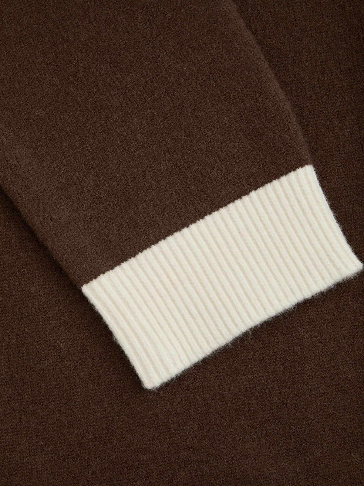Contrast Trim Wool-Blend Cardigan with Metal Buttons - Image 4