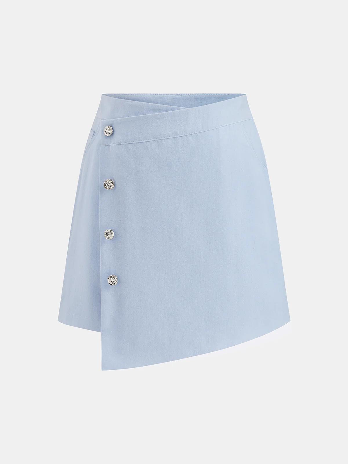 Cotton Knot-Front Shirt & Asymmetrical Skirt Set - Image 5