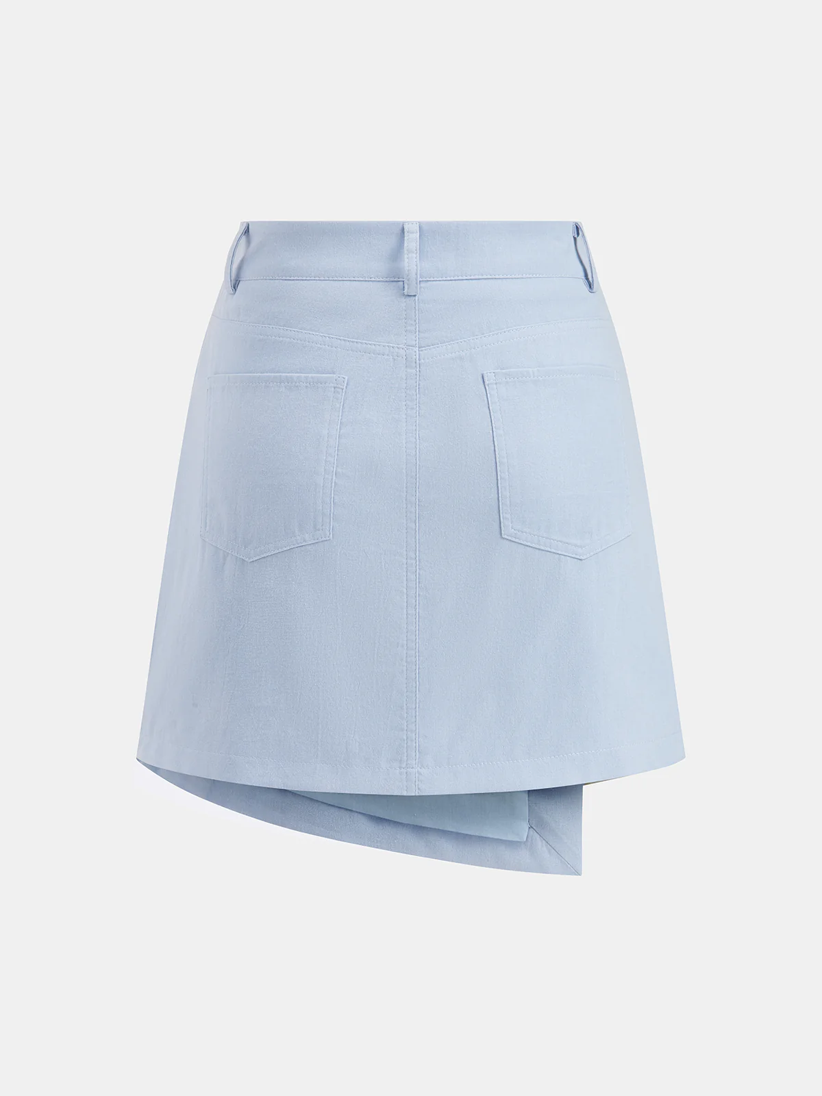 Cotton Knot-Front Shirt & Asymmetrical Skirt Set - Image 6