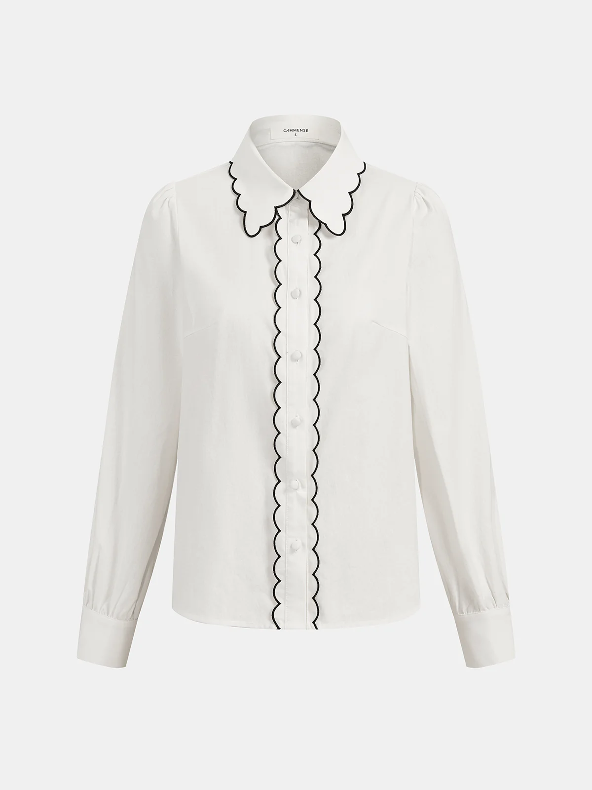 Cotton Scallop Trim Shirt & Shorts Set - Image 3