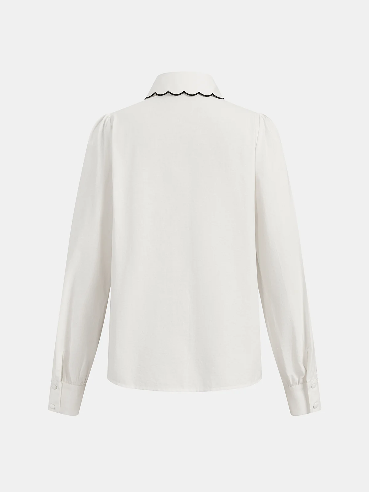 Cotton Scallop Trim Shirt & Shorts Set - Image 4
