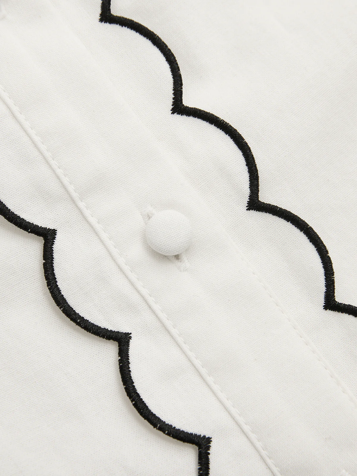 Cotton Scallop Trim Shirt & Shorts Set - Image 8