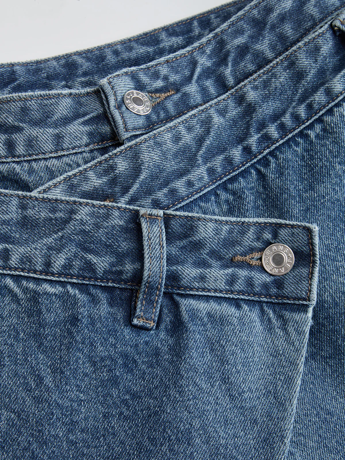 Cross-Front Wide-Leg Jeans - Image 4