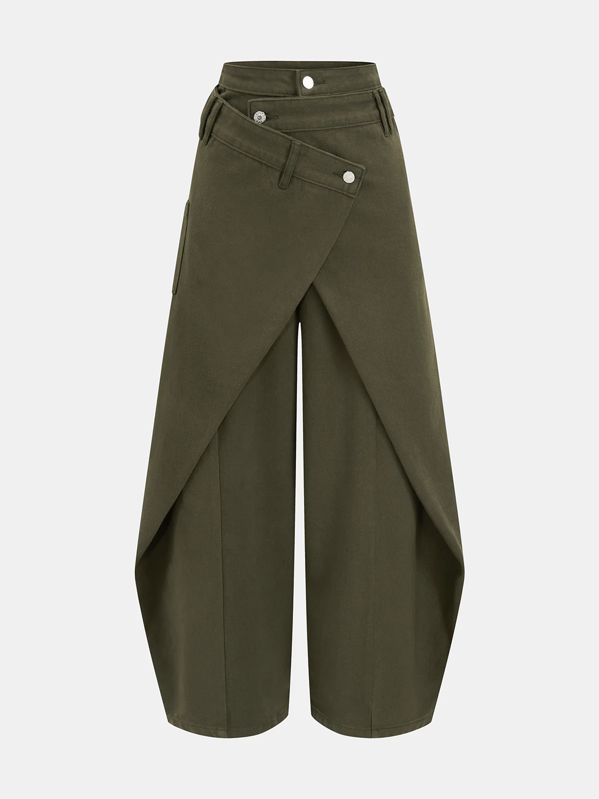 Cross-Front Wide-Leg Jeans - Image 8