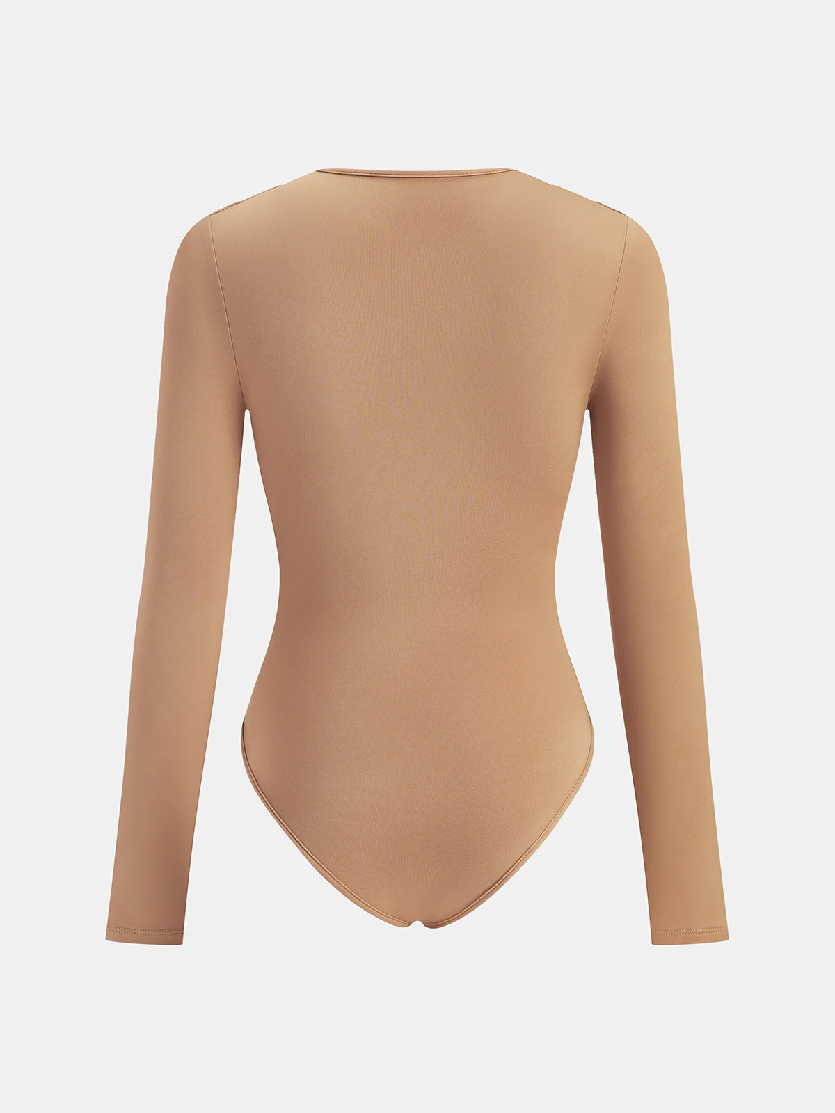 Deep V-Neck Buckle Detail Long Sleeve Bodysuit - Image 2