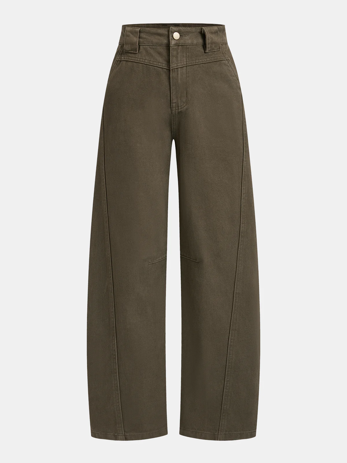 Denim Curved-Leg Jeans