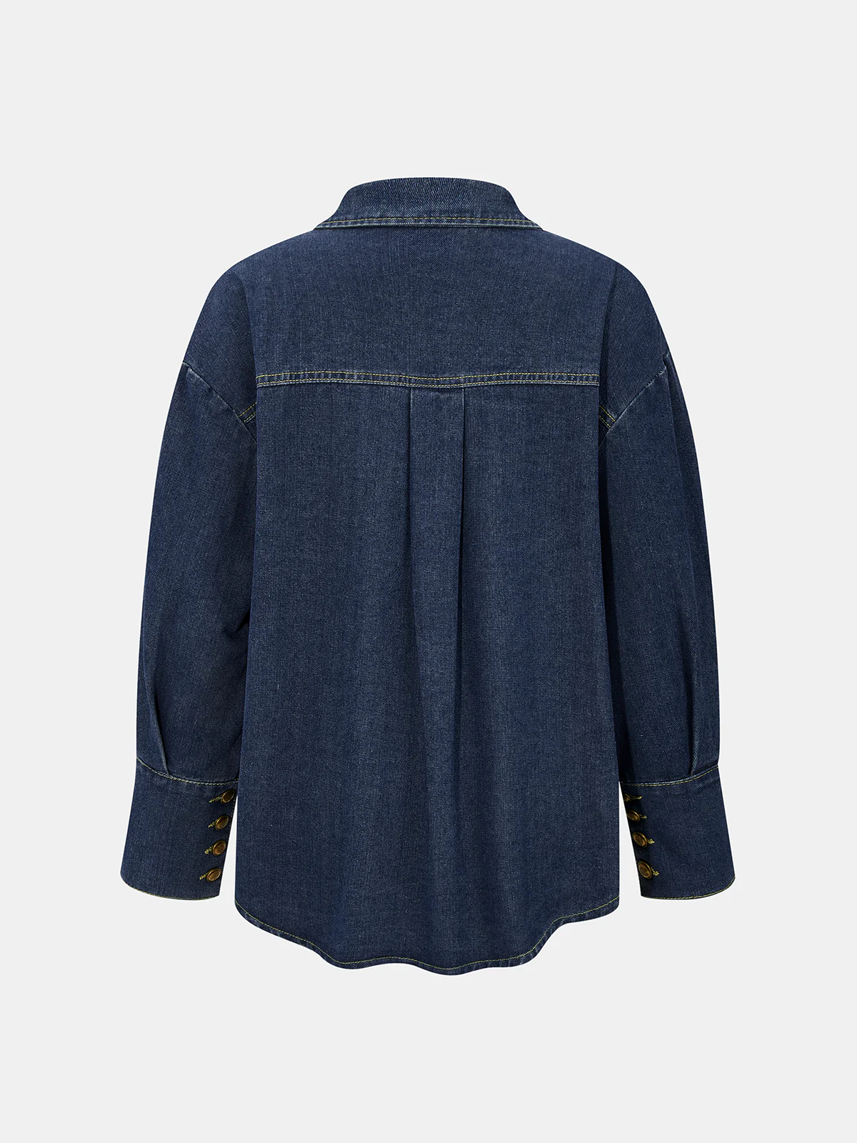 Denim Shirt & Asymmetric Skort Set - Image 4