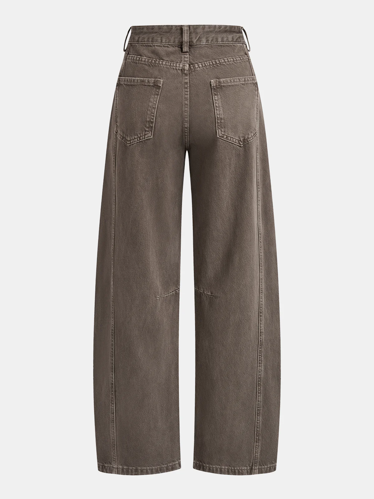 Distressed Denim Curved-Leg Pants - Image 2