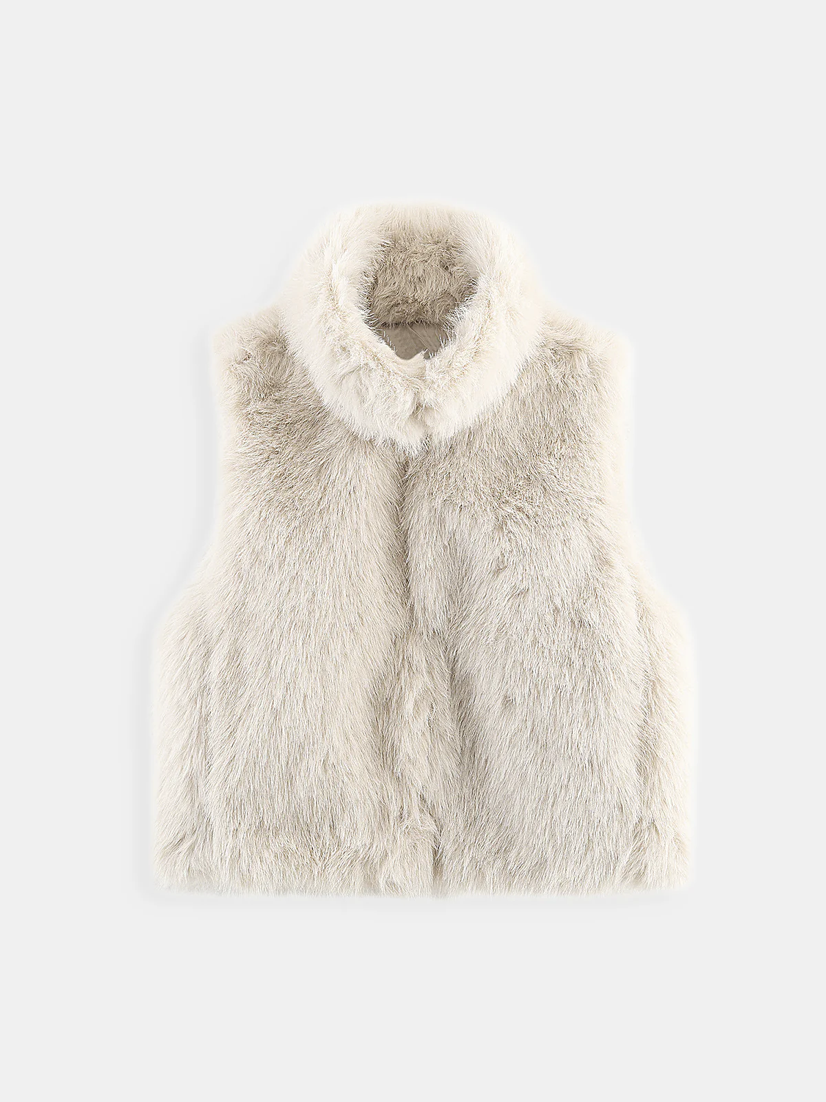 Faux Fur Turtleneck Vest