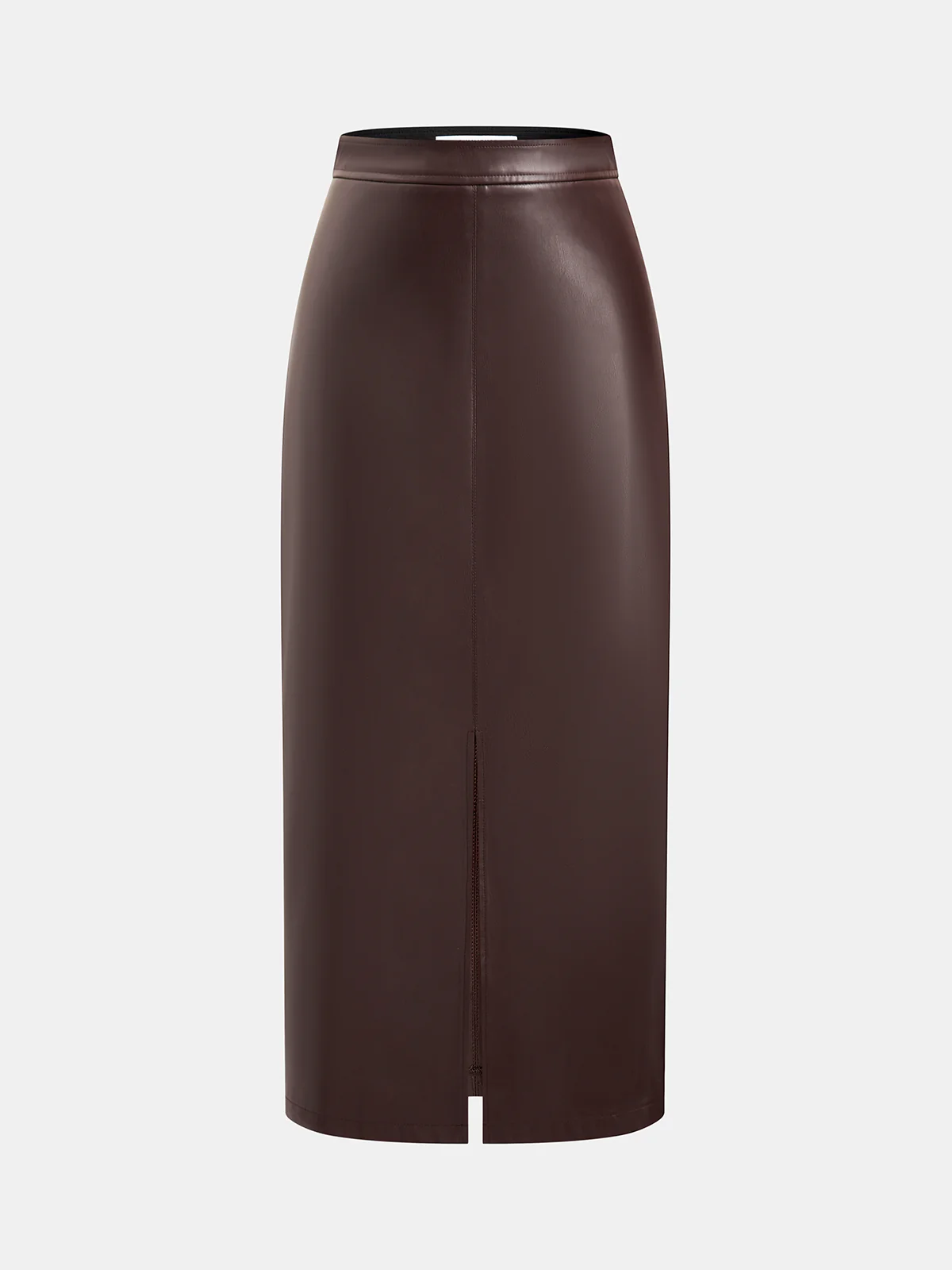 Faux Leather Midi Pencil Skirt