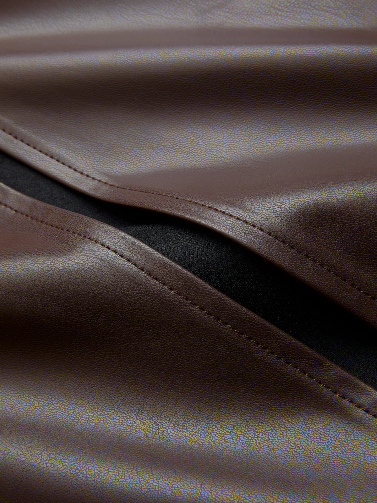 Faux Leather Midi Pencil Skirt - Image 4