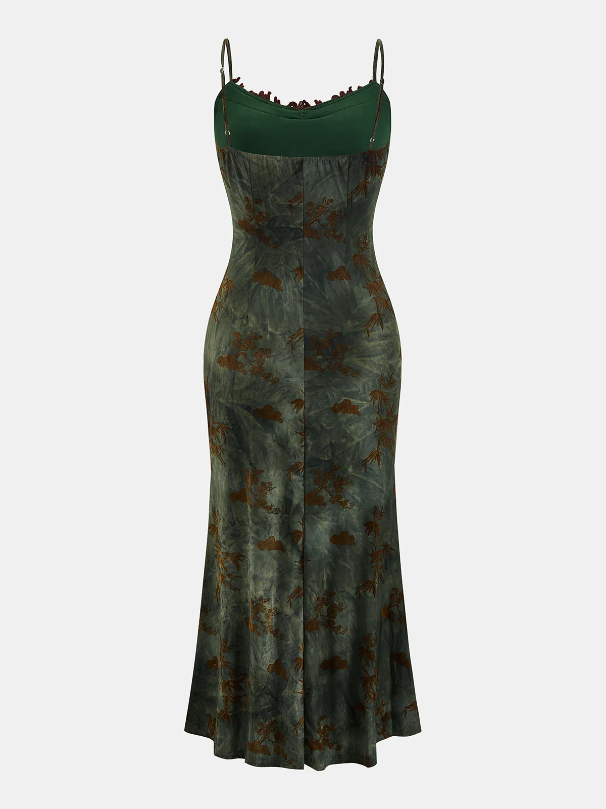 Flocked Print Cami Midi Dress - Image 2